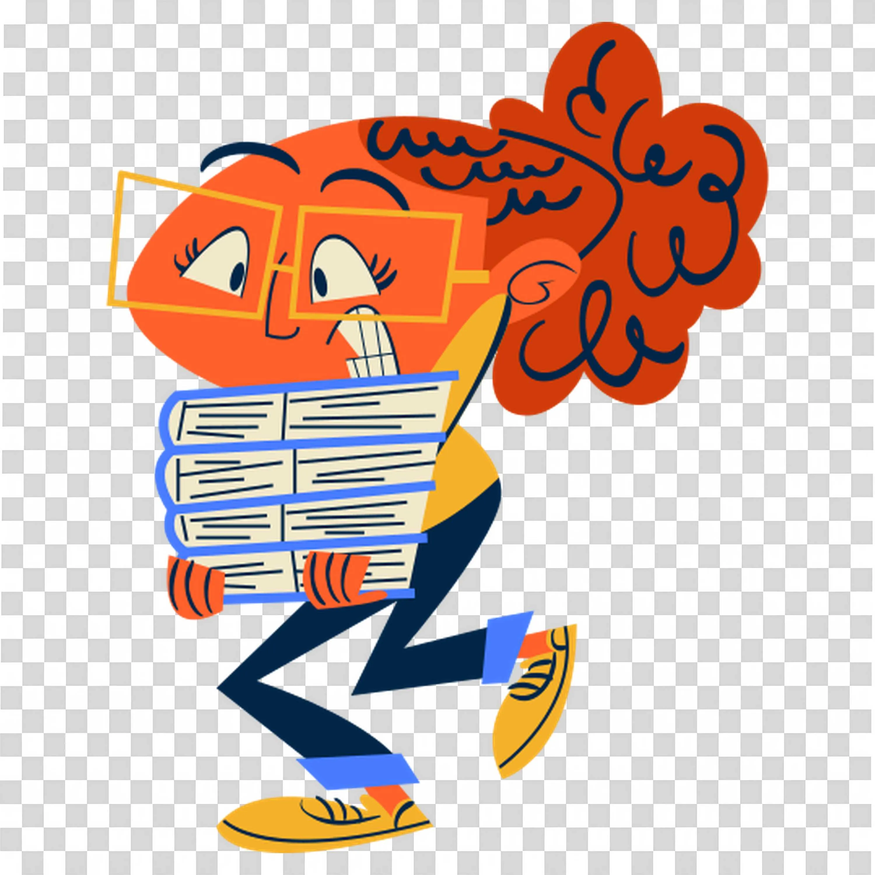 Girl Walking to Class Shows Joy in Physical Learning