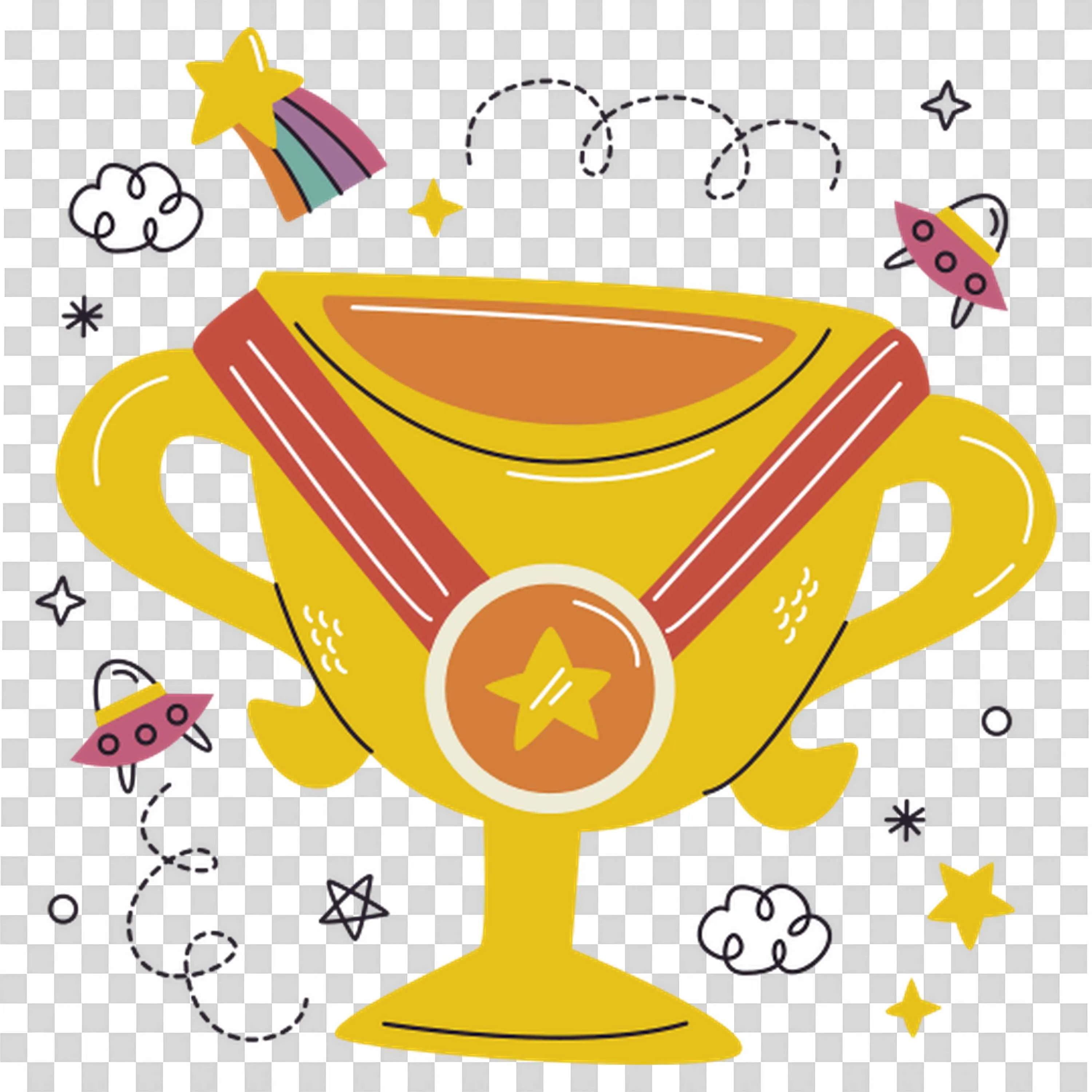 Gold Trophy Rewards School Success and Achievement