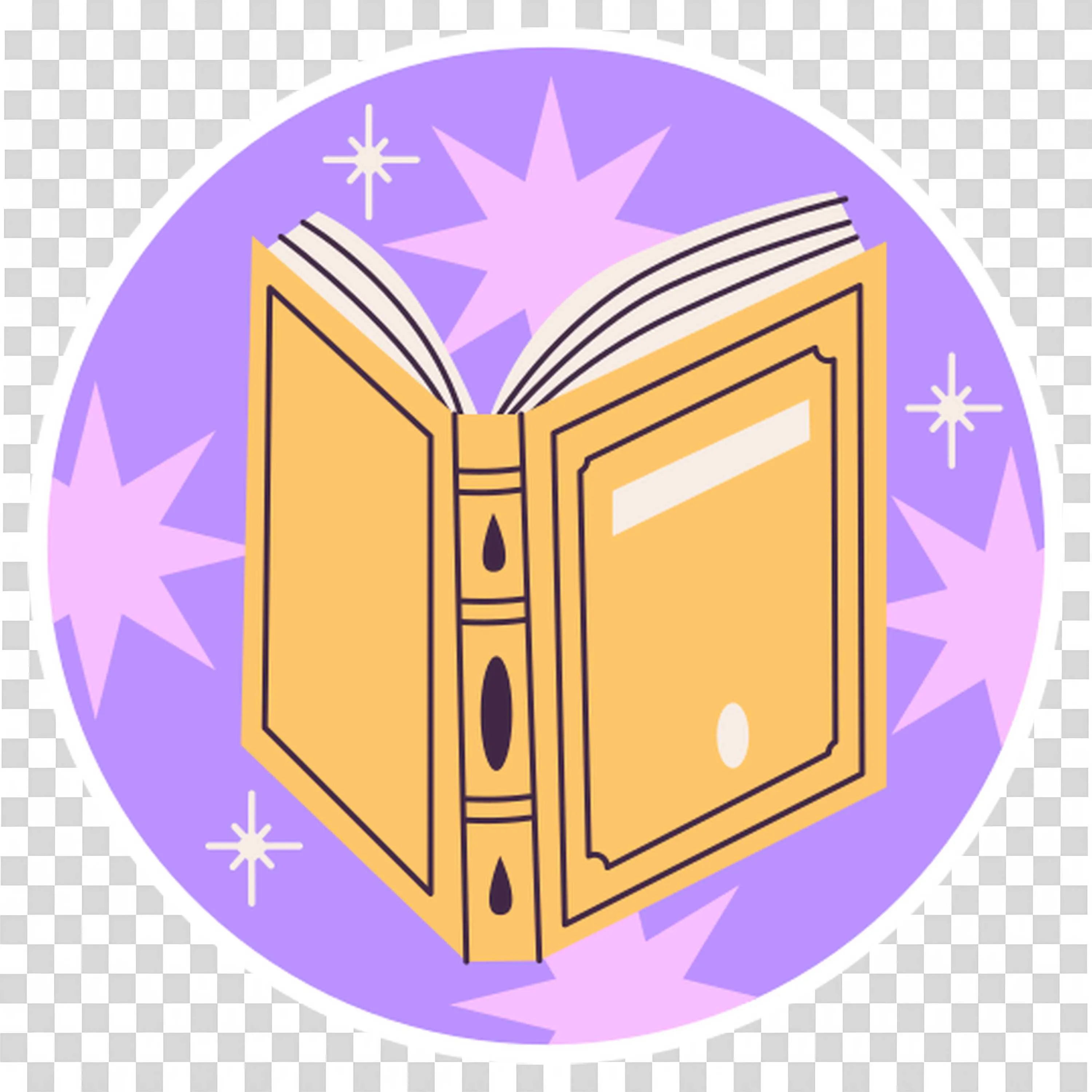Golden Book Opens Doors to Knowledge and Stories Png