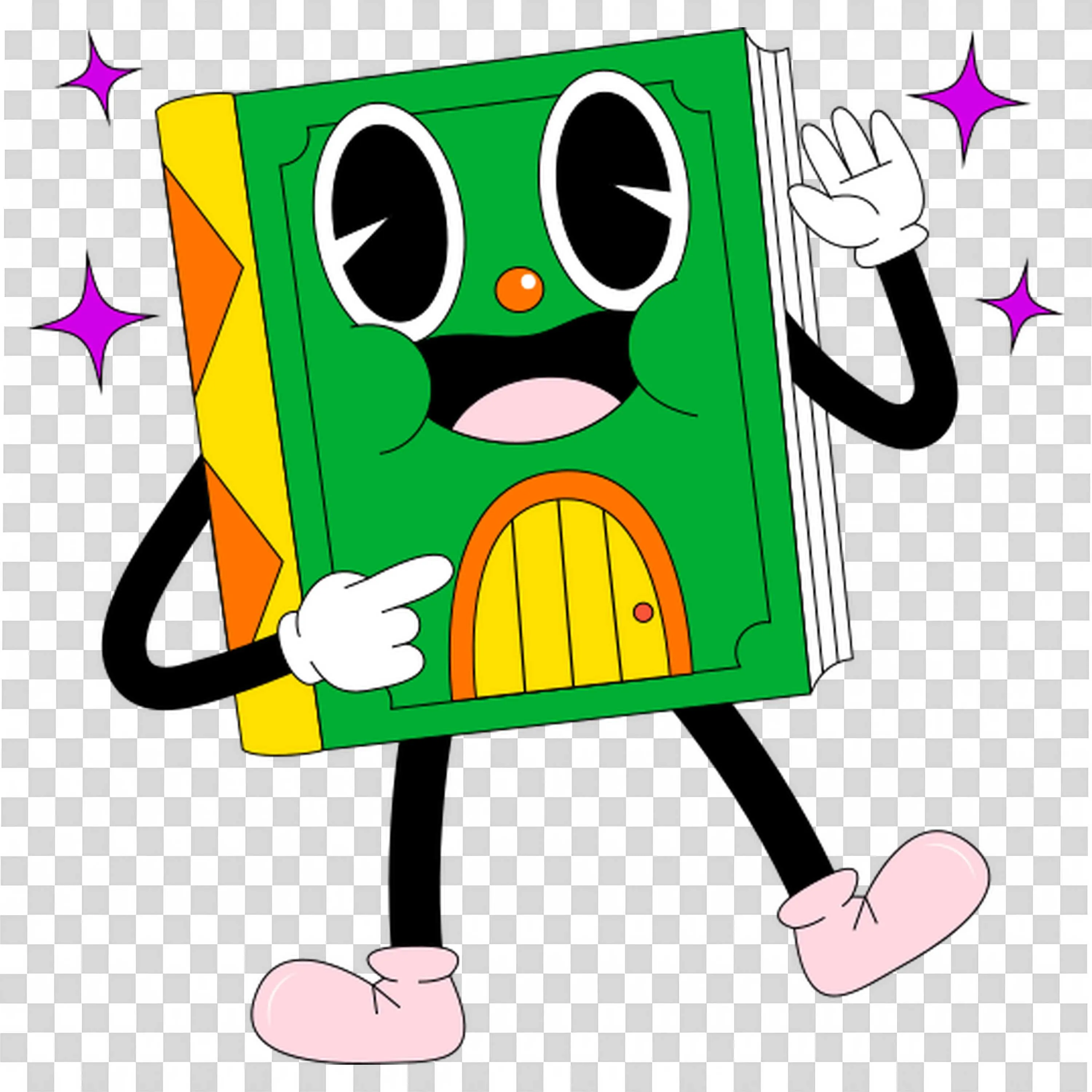 Green Book Shows Reading Is Fun and Friendly Download Png