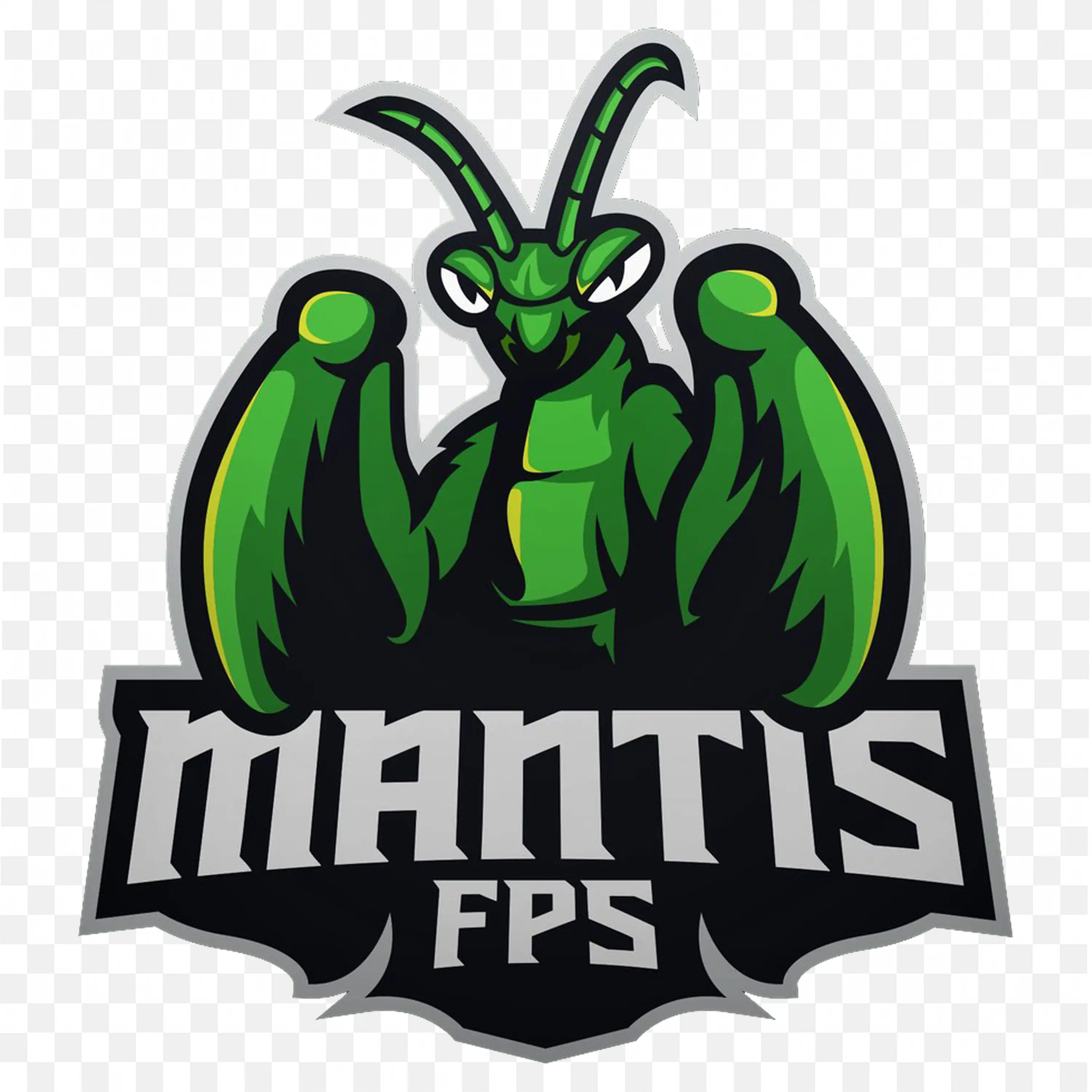 Green Mantis FPS Gaming Logo PNG Image Download