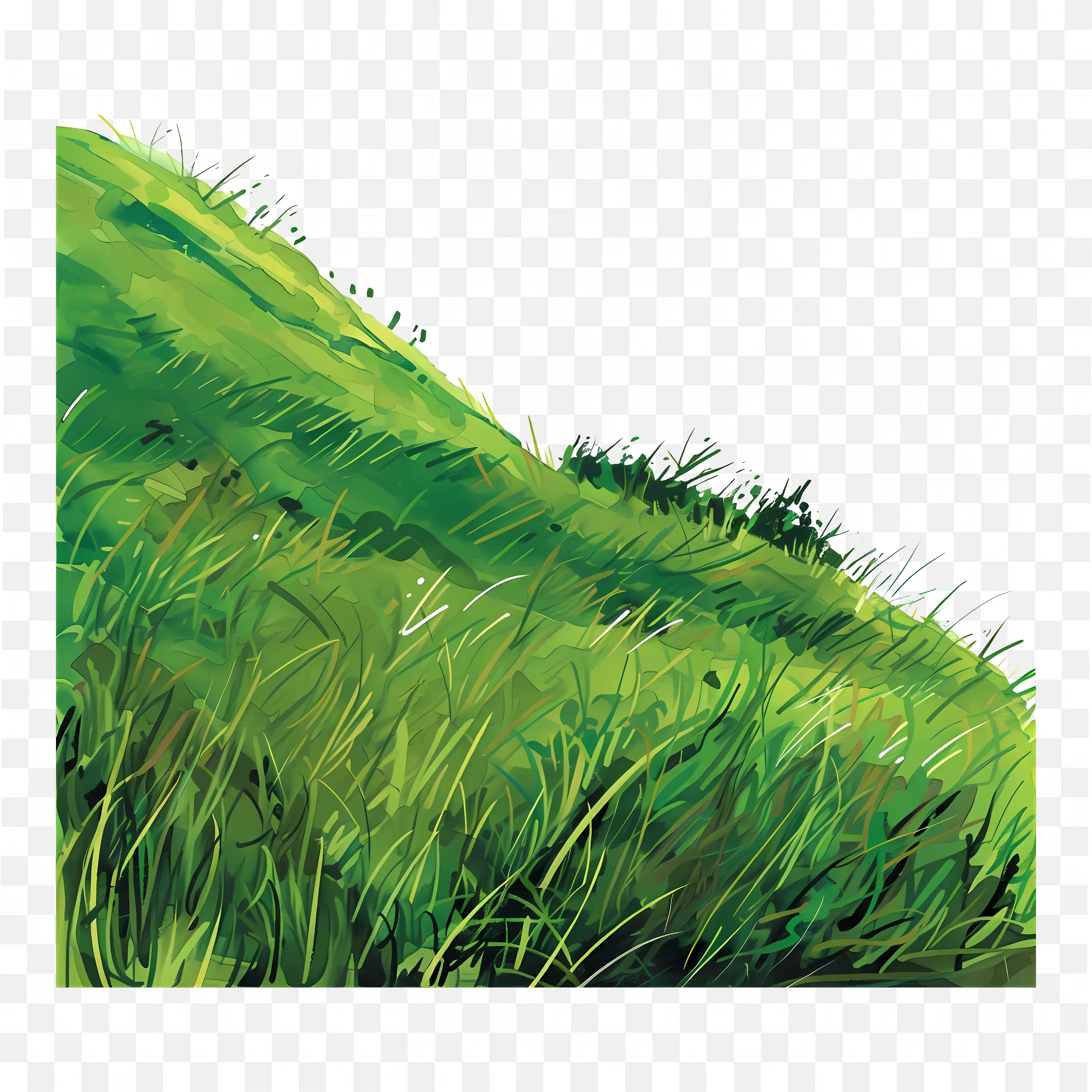 Green Slope PNG Nature Hill Side Scene Clip Art Design View