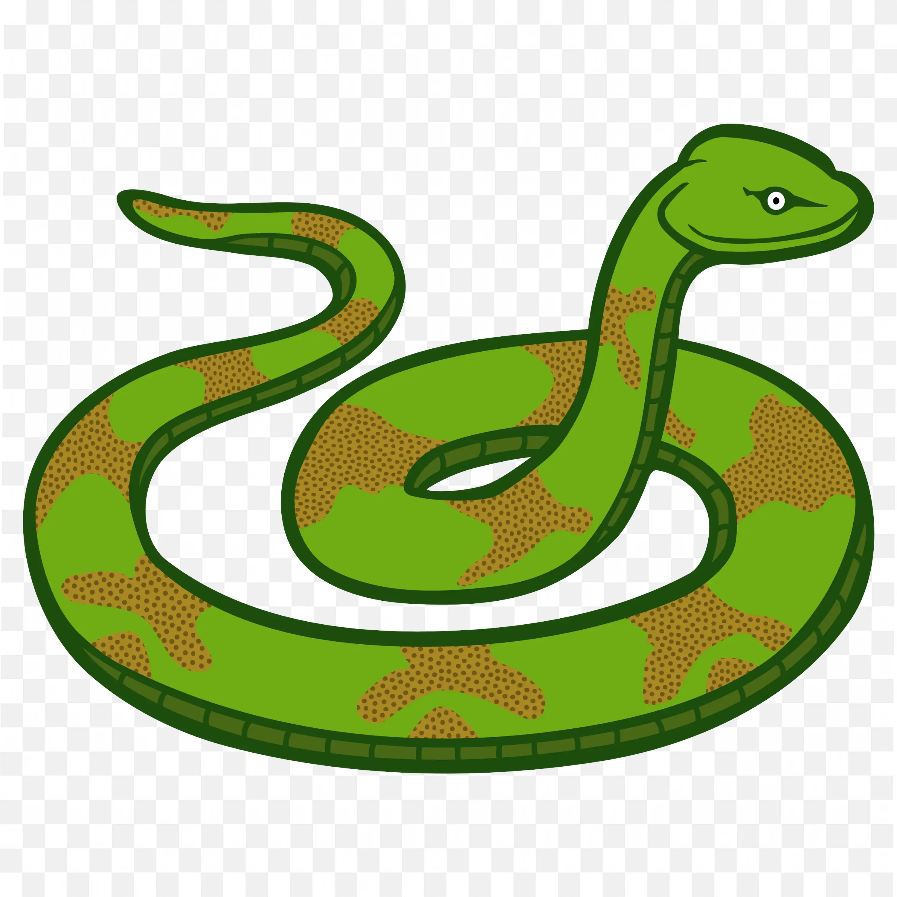 Green Tree Python PNG Nature Clip Art Bright Green Snake