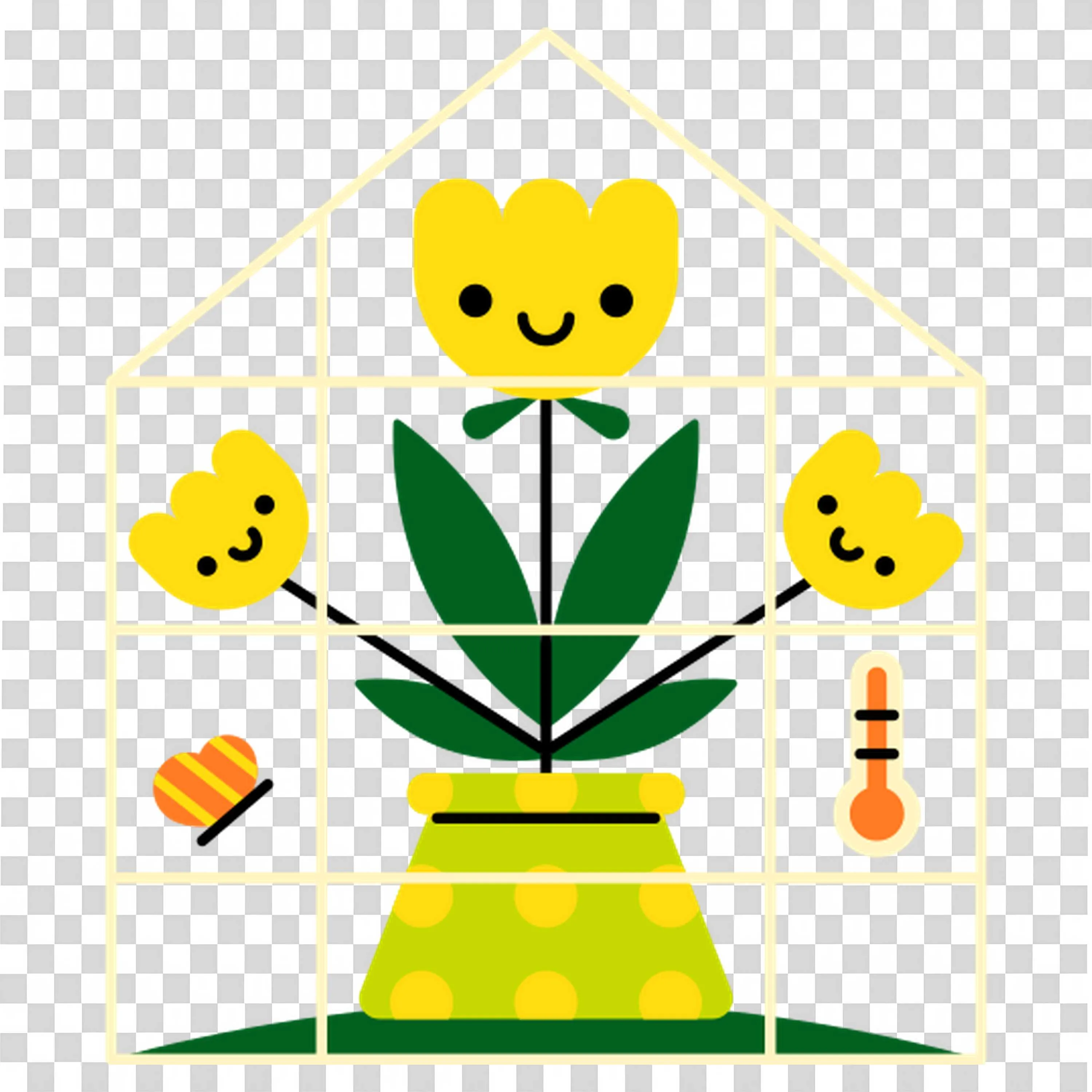 Greenhouse with Flowers Inspires Growth Indoors Free PNG