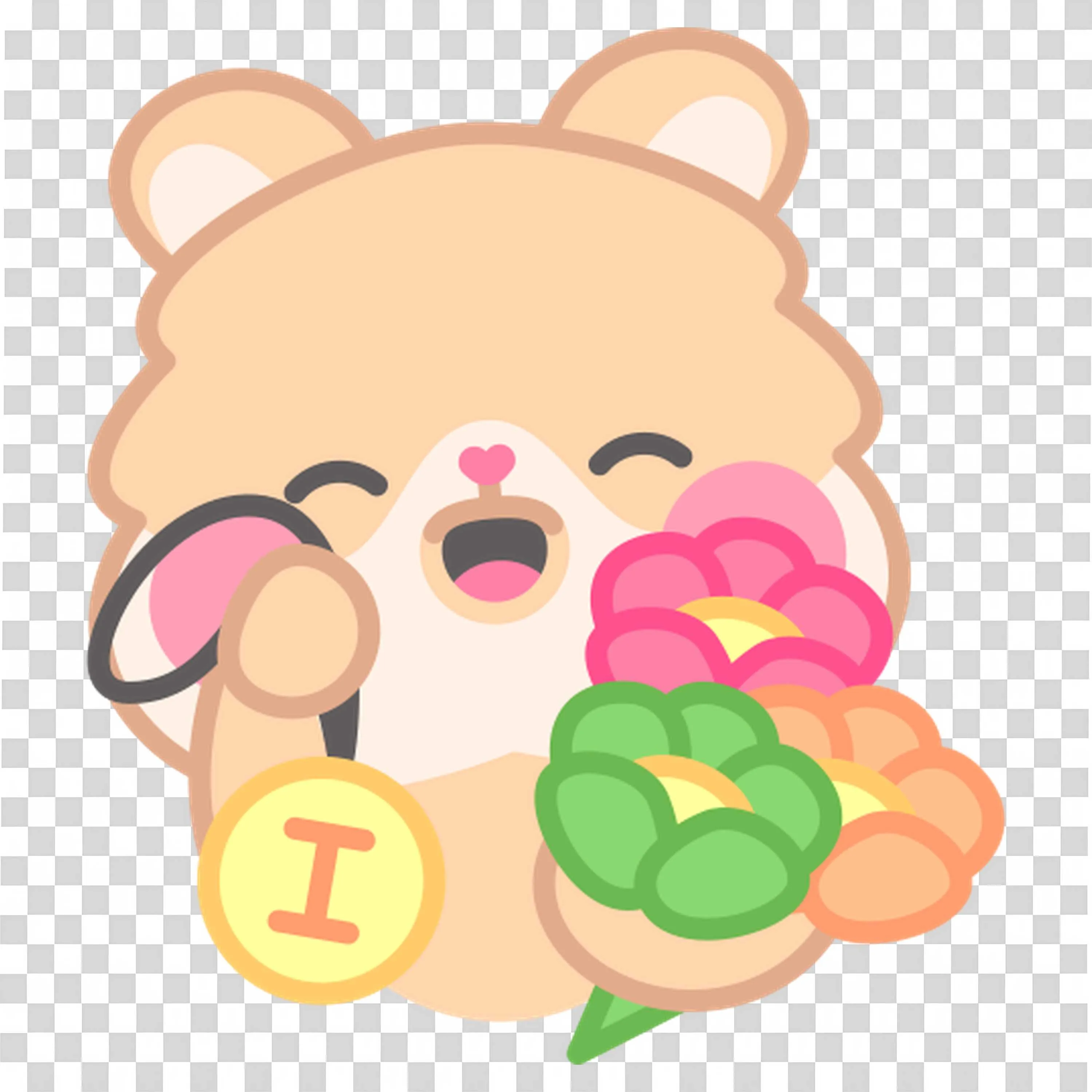 Happy Bear with Coins Promotes Sharing and Joy Free PNG