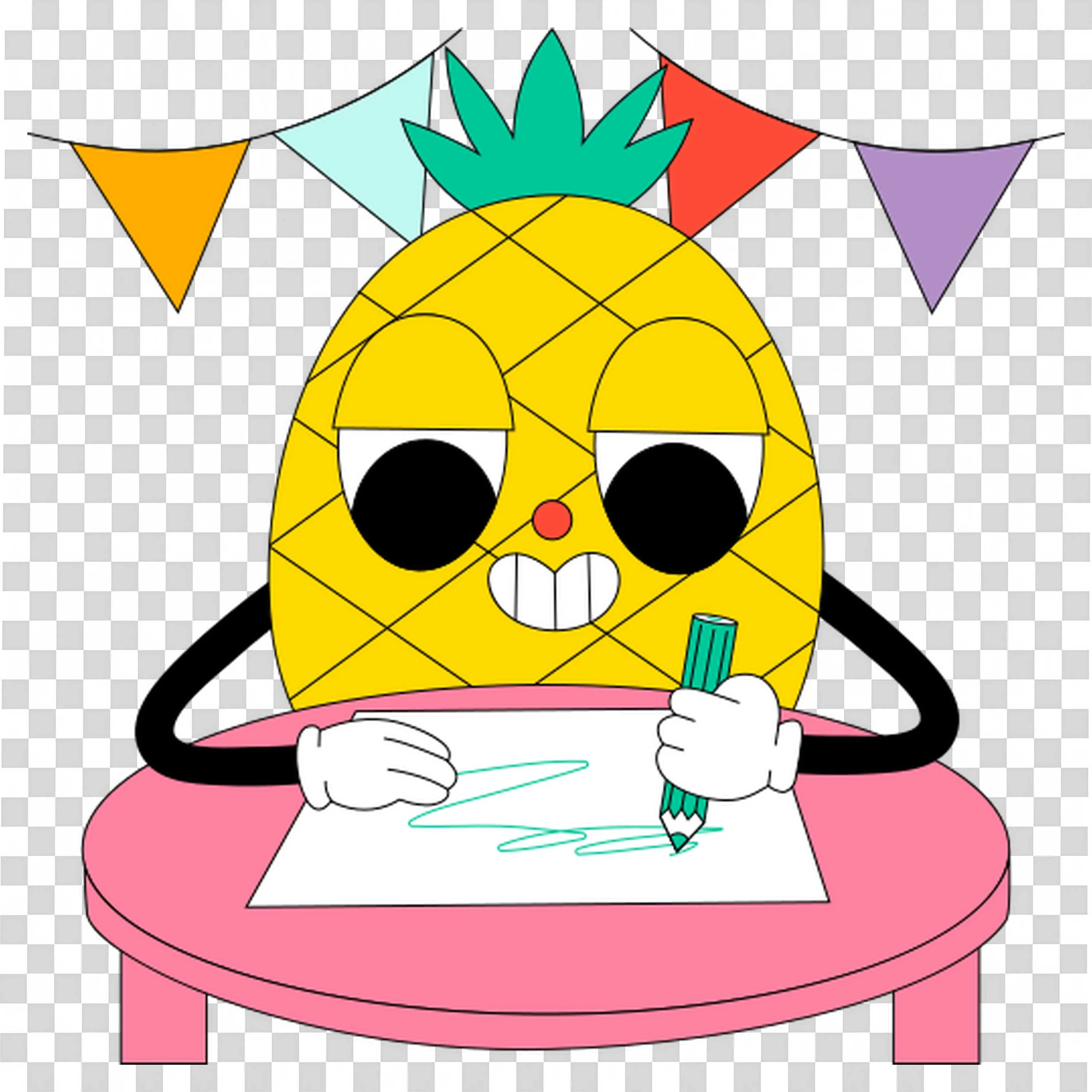 Happy Pineapple Finishes Test with Confidence and Pride