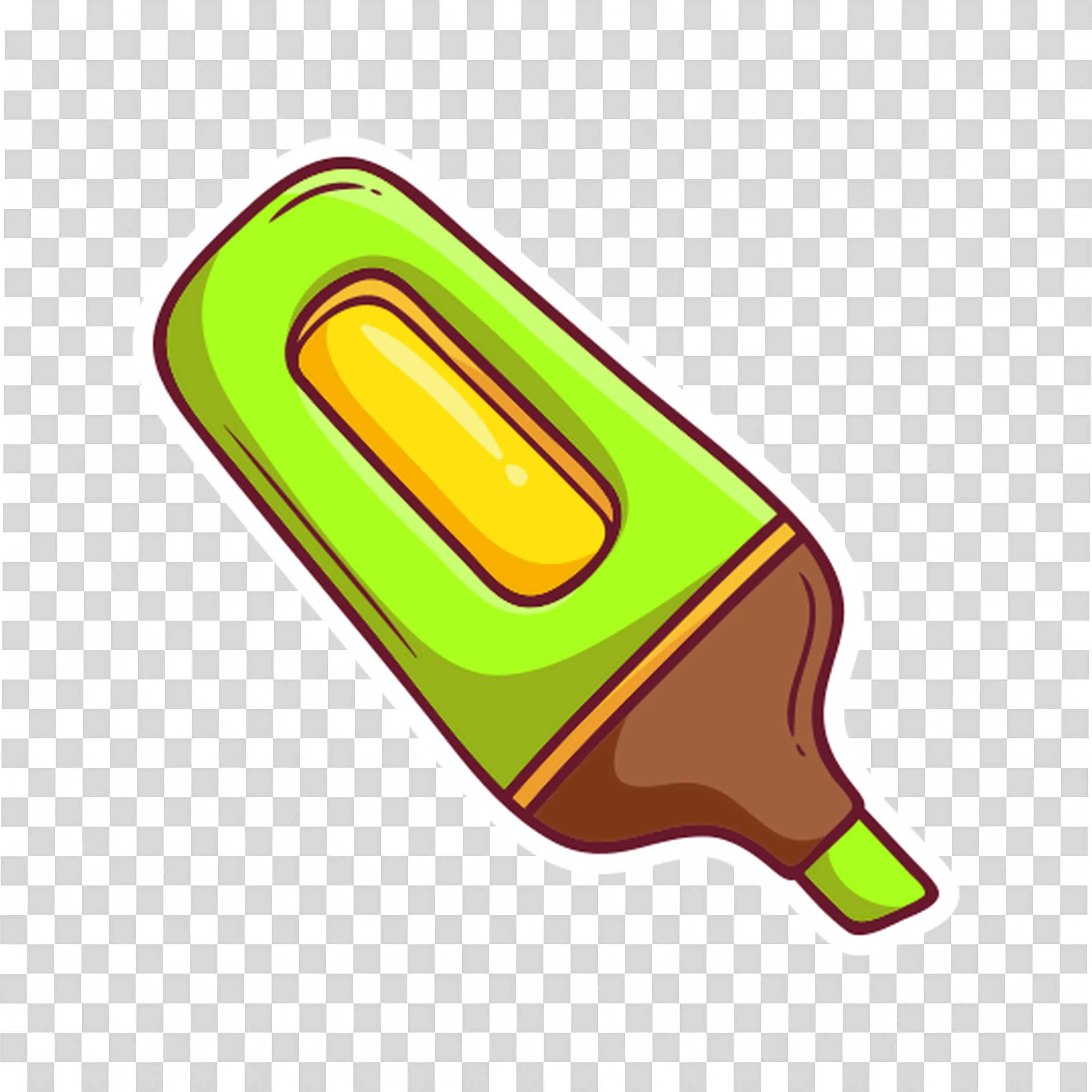 Highlighter Marker Tool Used in Classroom Notes Free Png