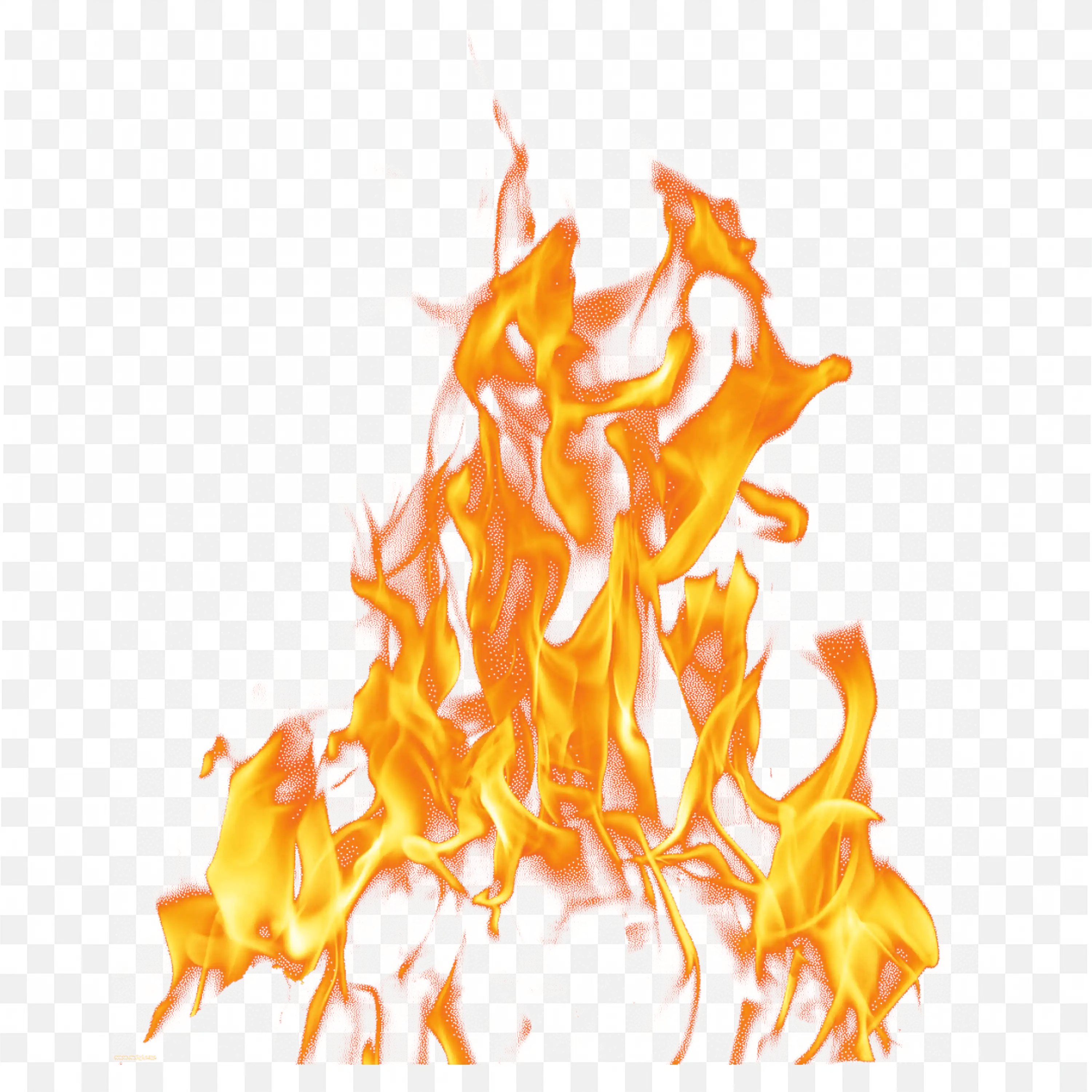 Intense Fire Flames Burning High Transparent PNG File