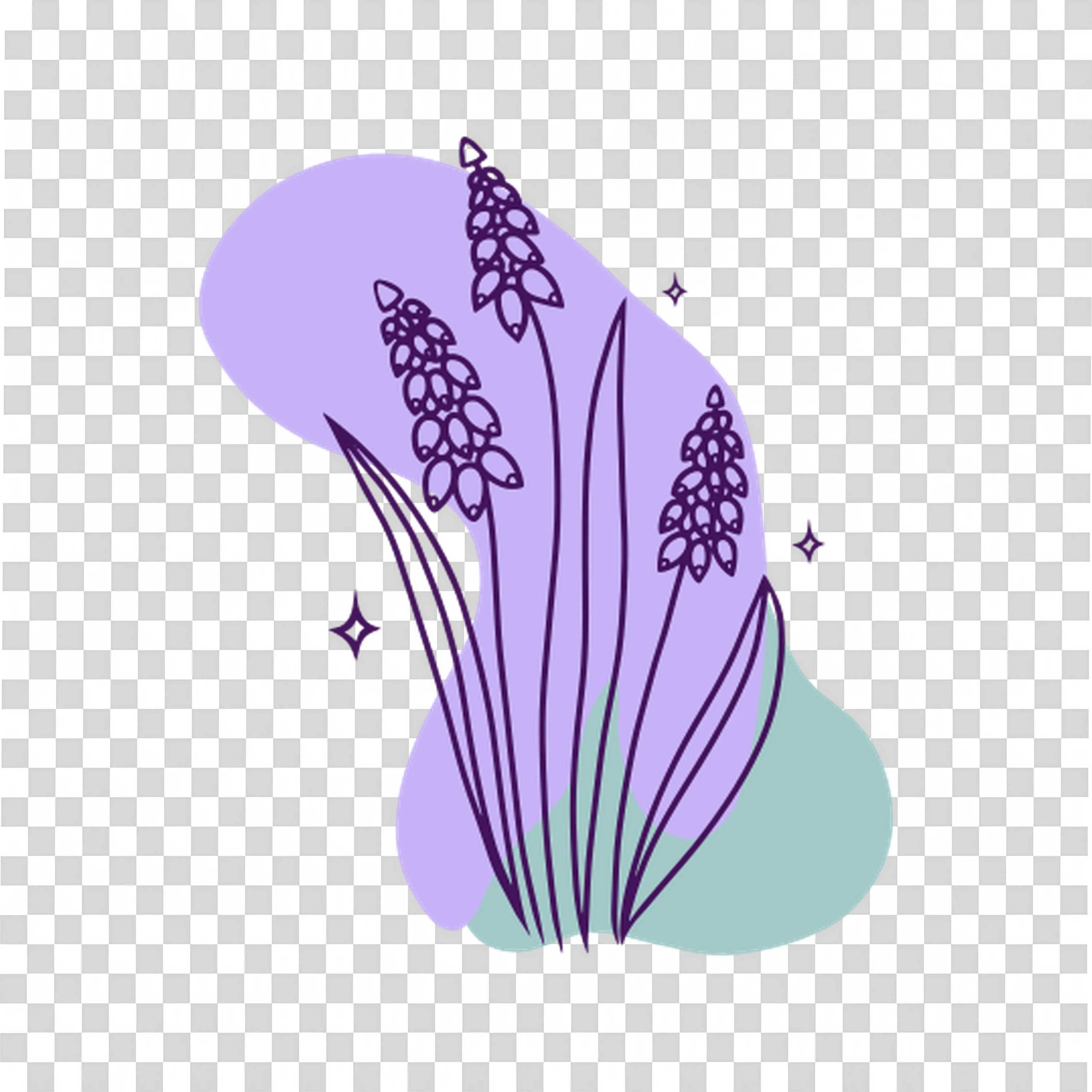 Lavender Stems Stand For Calm and Relaxation PNGImage