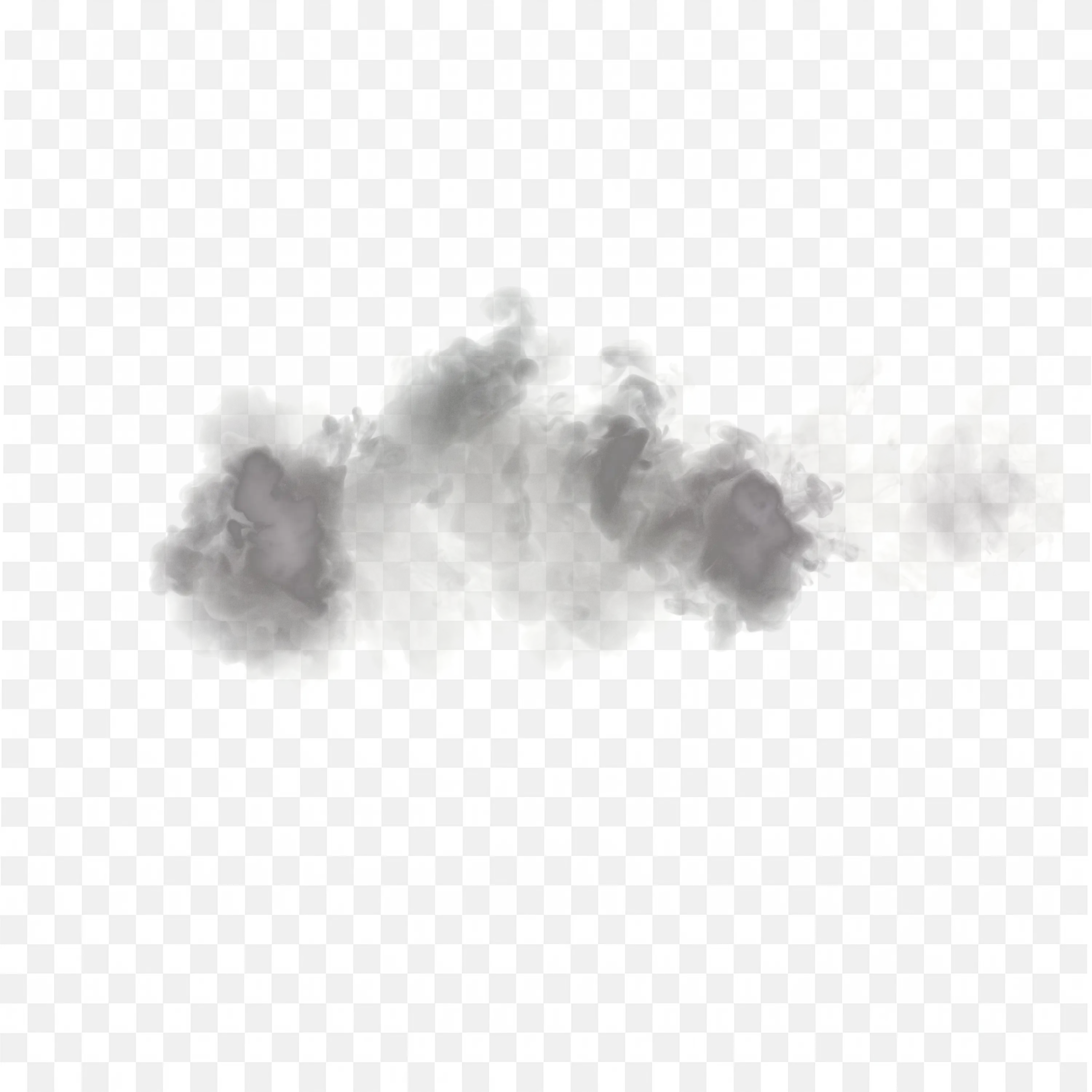 Light Gray Smoke Cloud Transparent Fog Effect Overlay