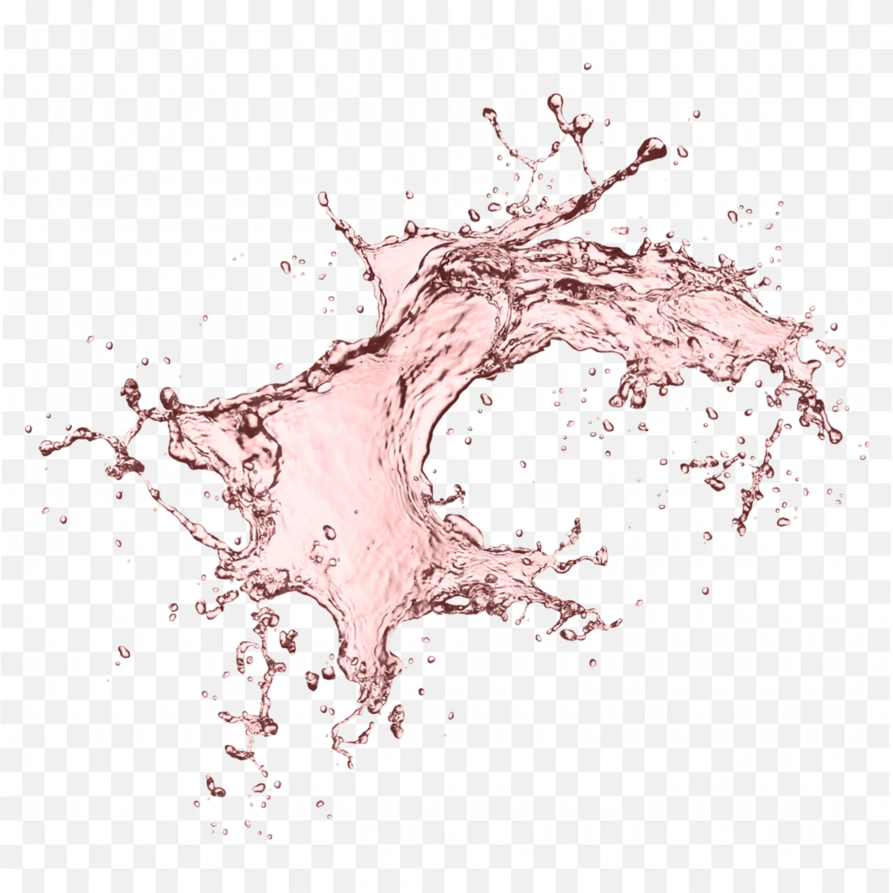 Light Pink Ink Burst Artistic Splash Transparent PNG