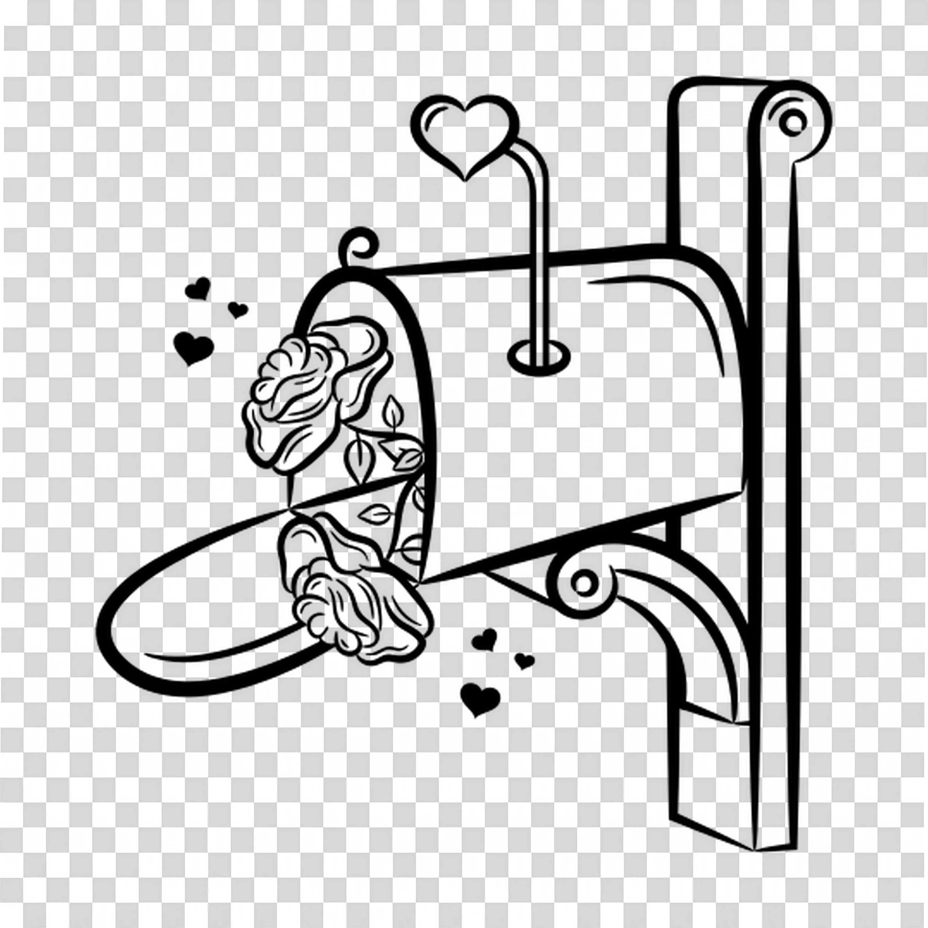 Mailbox Filled with Flowers and Small Hearts Floating Around