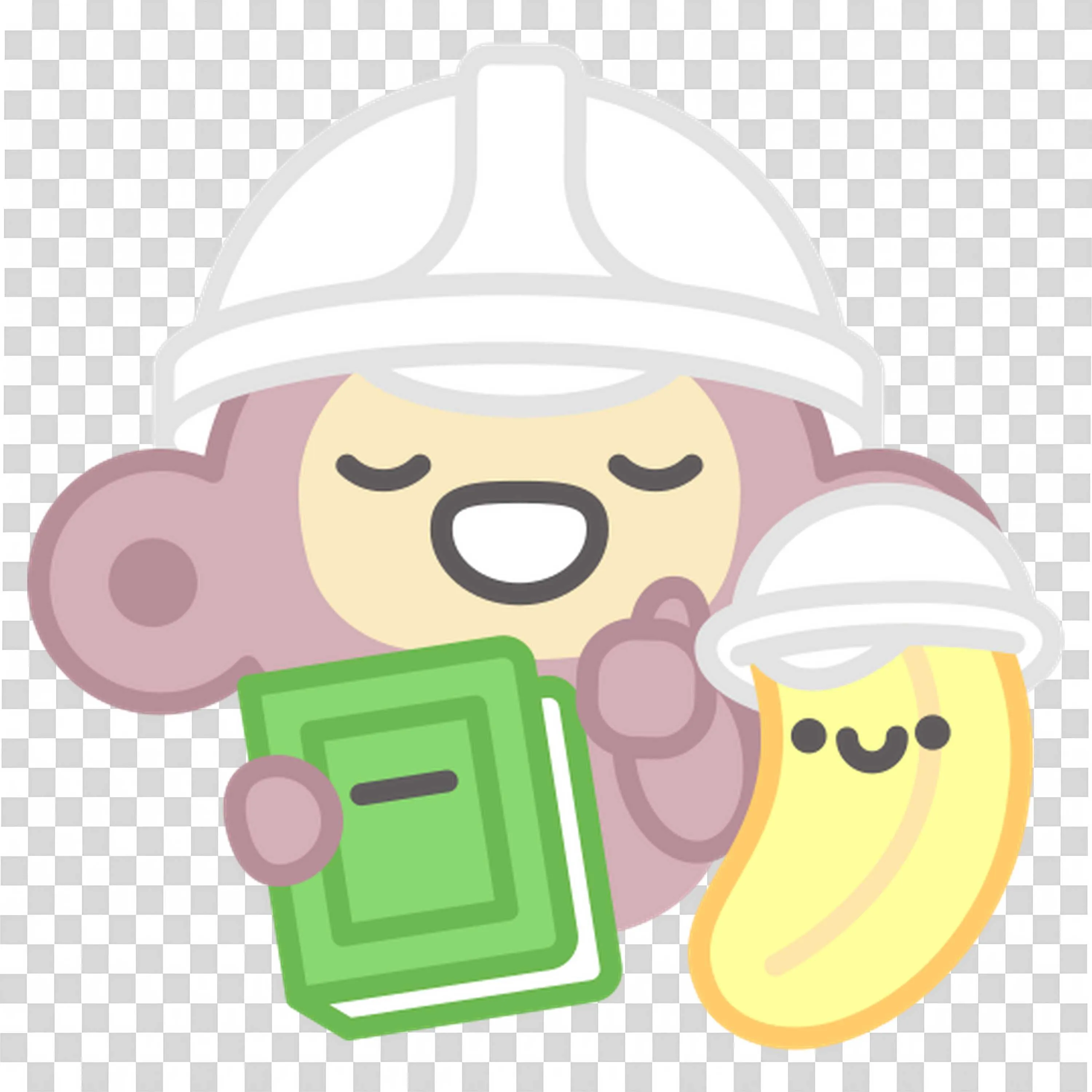 Monkey Holding Book and Pink Science Beaker Png Download