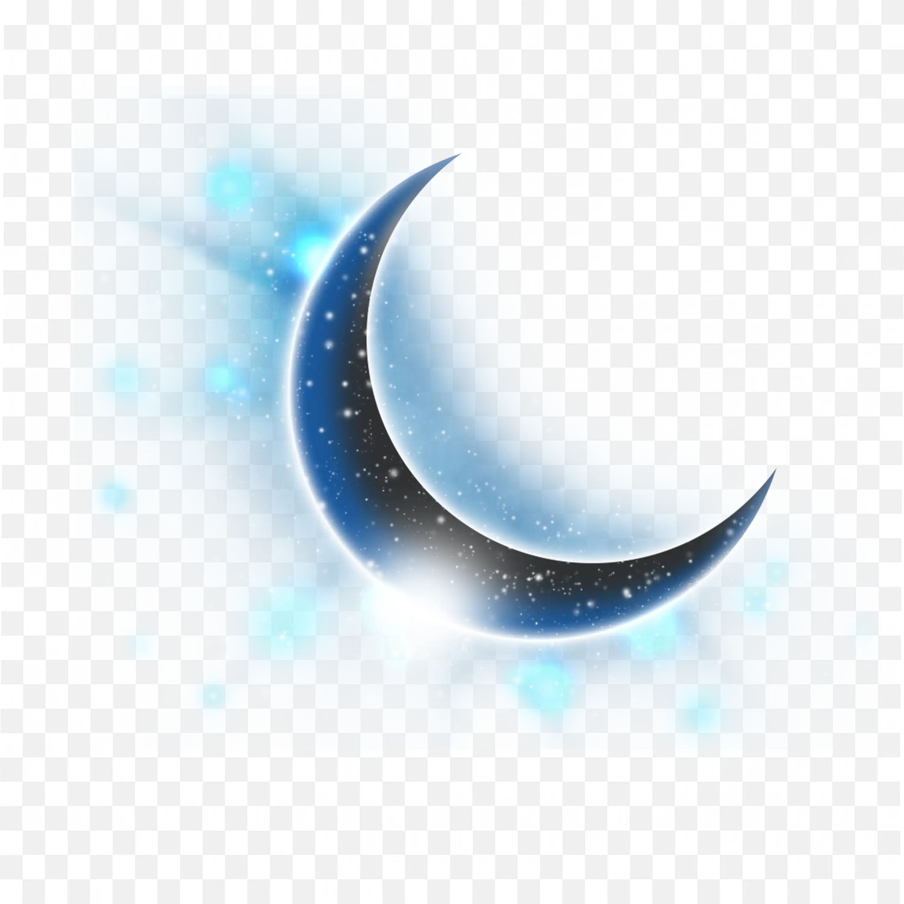Moon PNG Crescent Night Sky Celestial Element Clipart