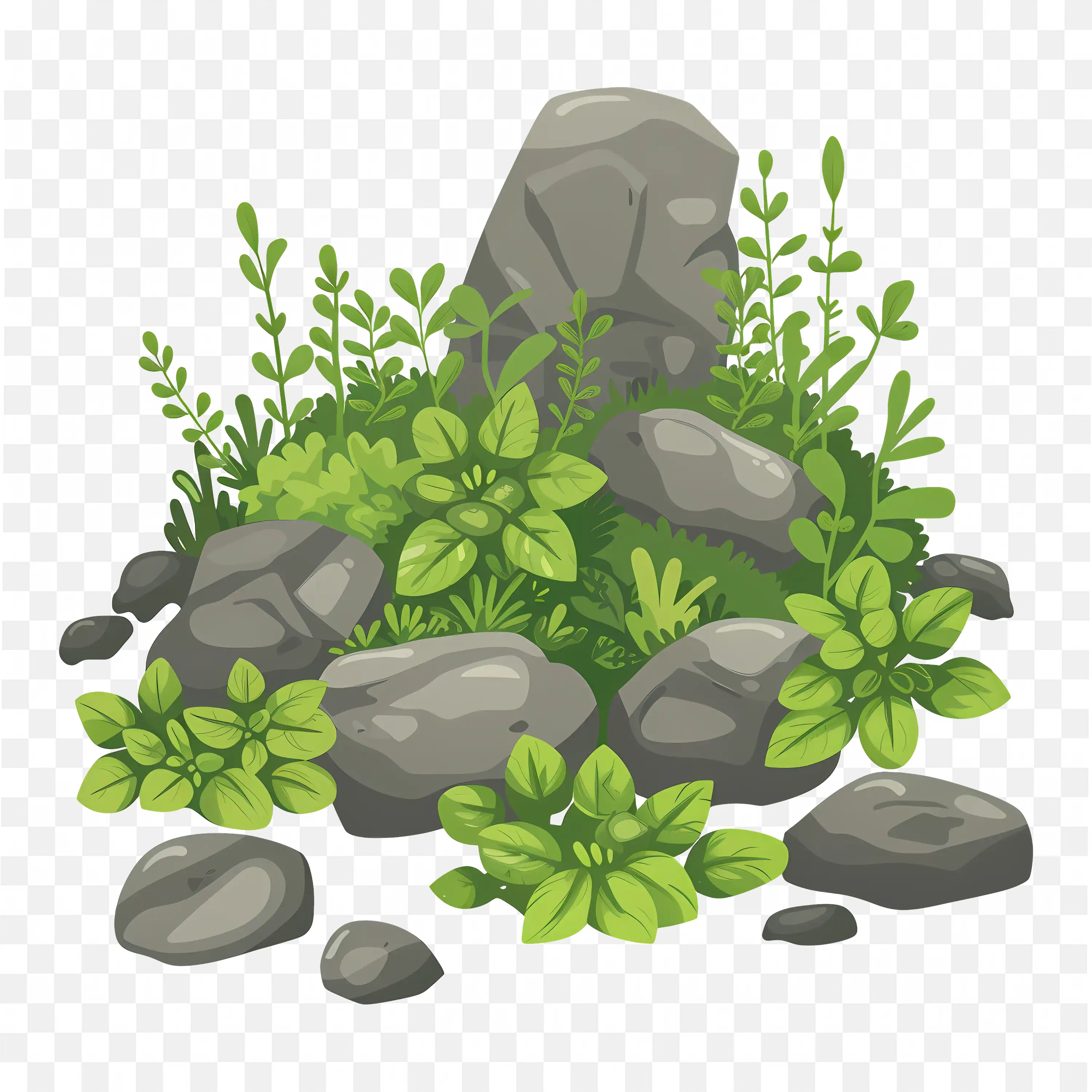 Mossy Rocks Nature Clip Art Forest Stones Natural Texture