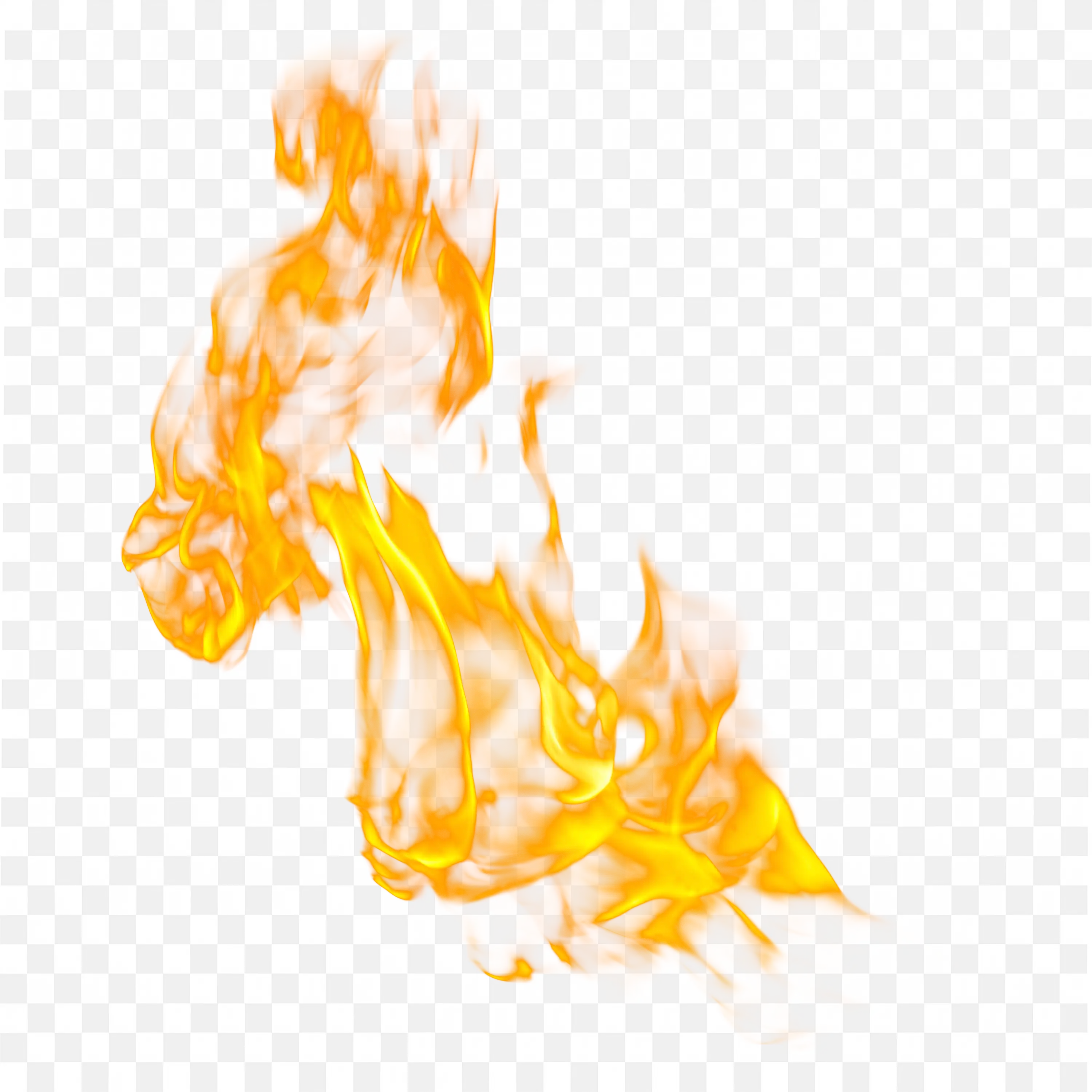 Orange Flame Fire Burst Blazing Transparent PNG Art