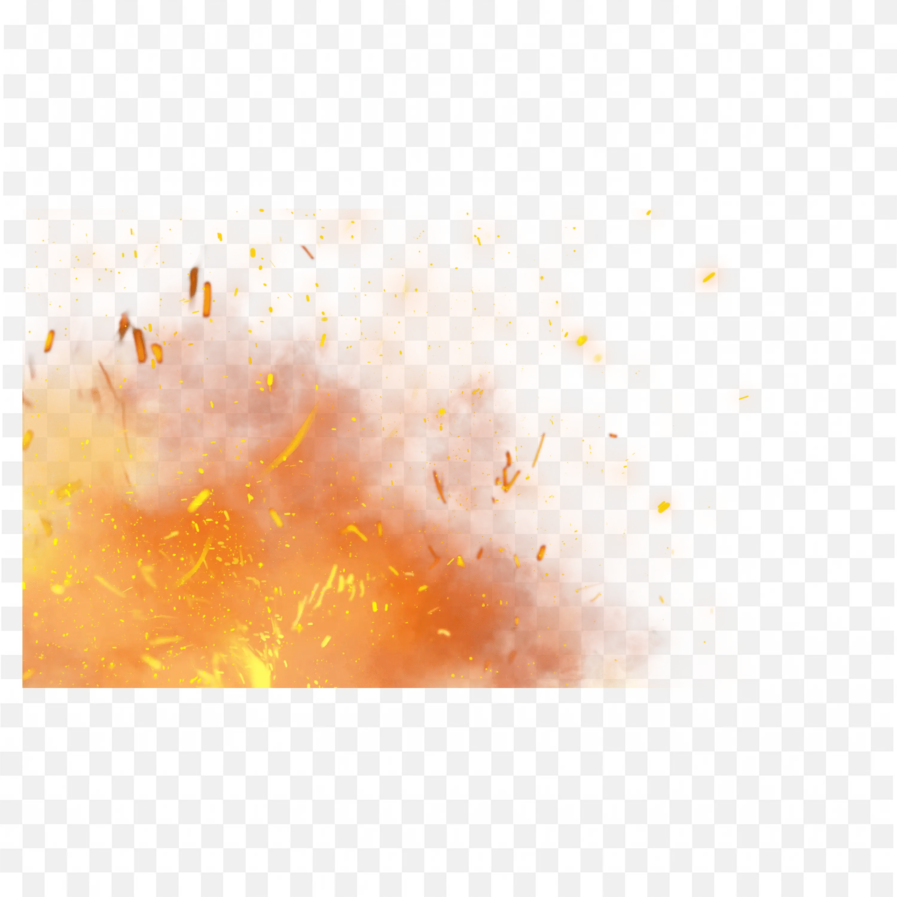 Orange Ink Cloud Splatter Burst Transparent PNG Download