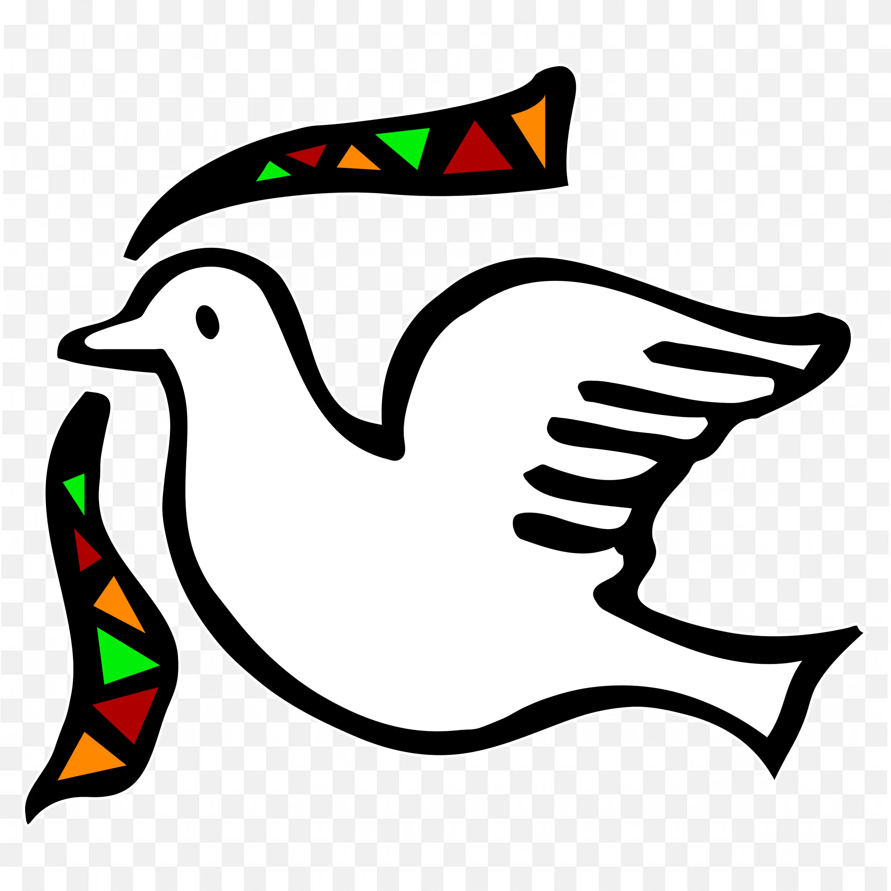Peace Dove with Olive Branch Symbolic Bird PNG Clipart