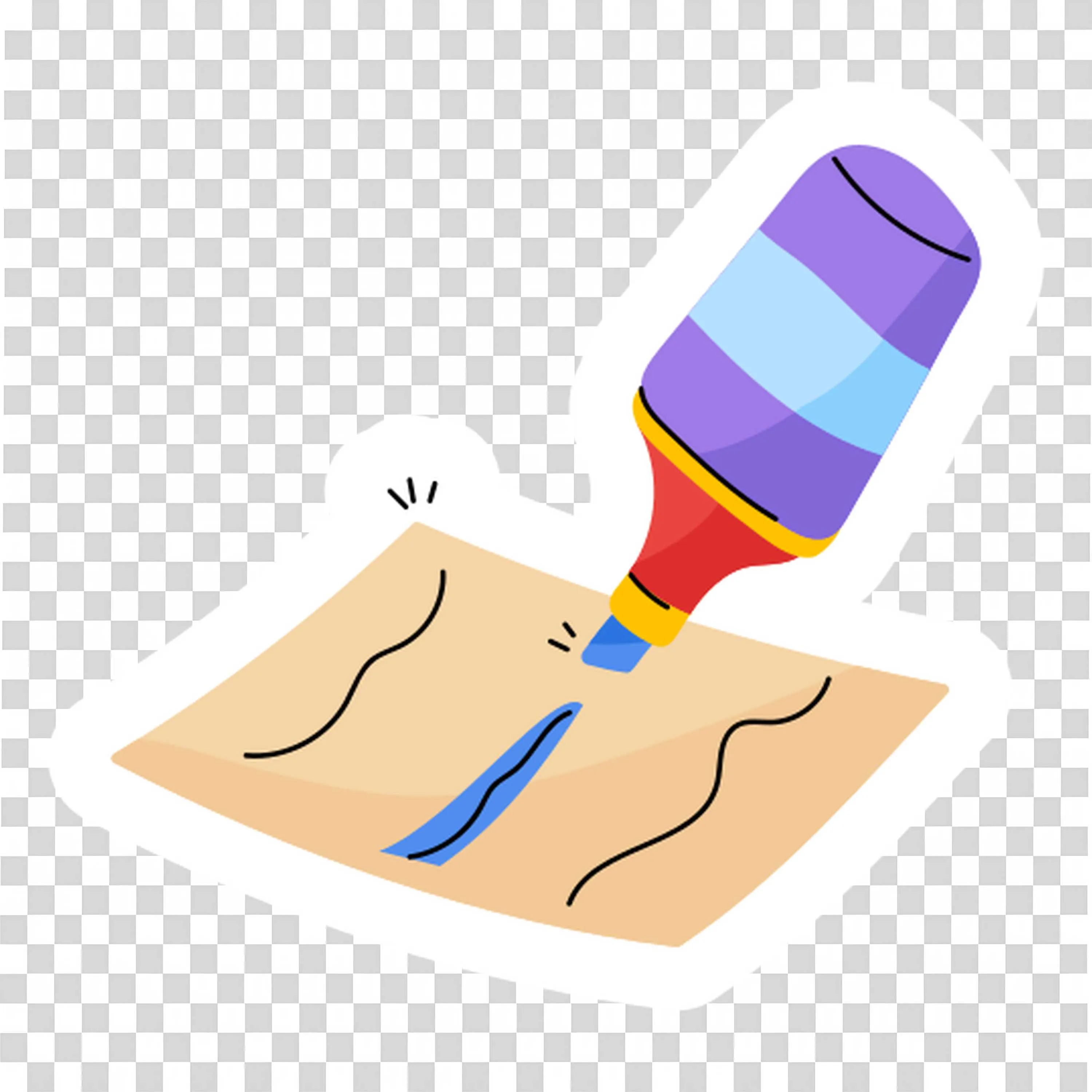 Pencil and Brush Doodling Lines On a Page of Student Sketching