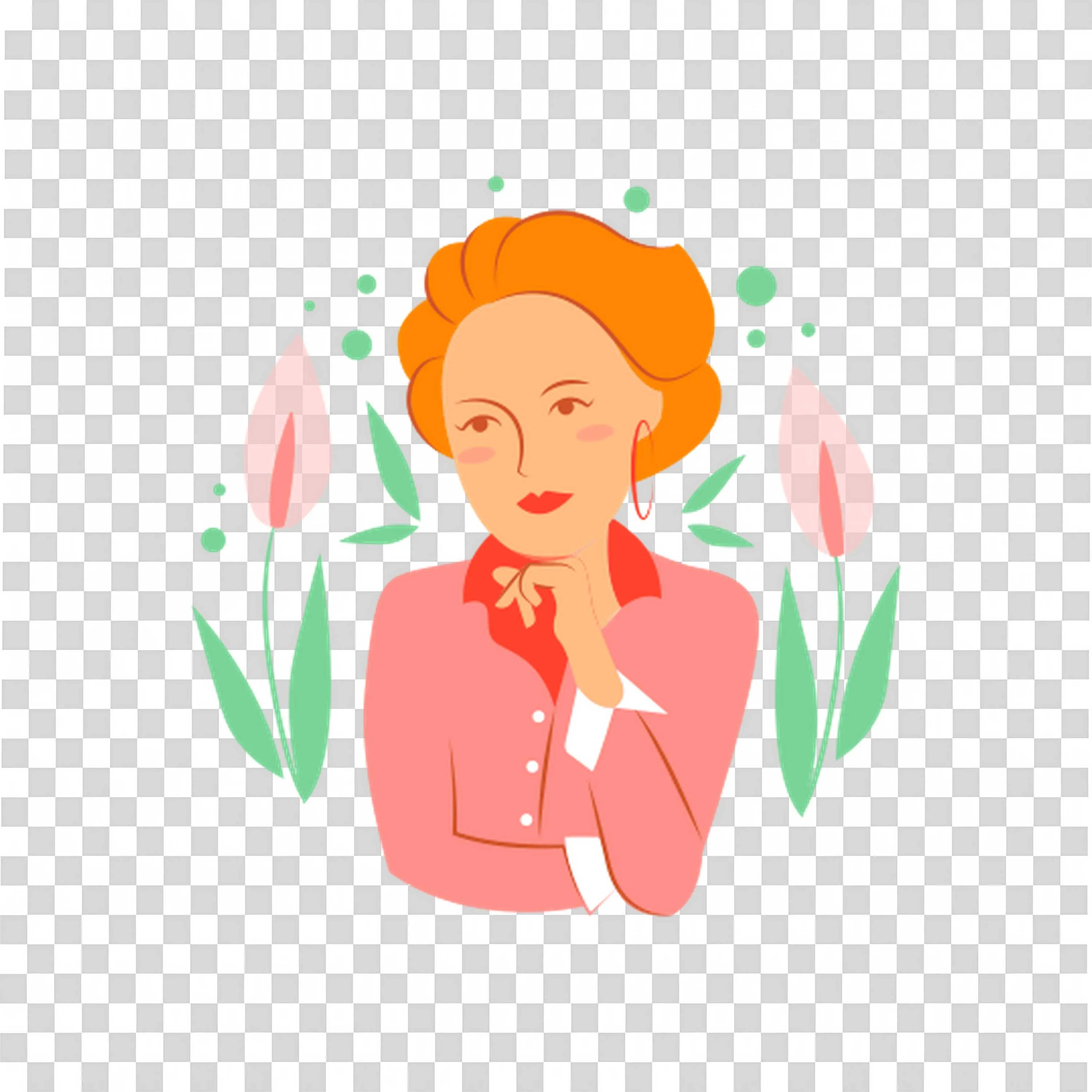 Person Thoughtfully Holding a Flower in Peaceful Pose