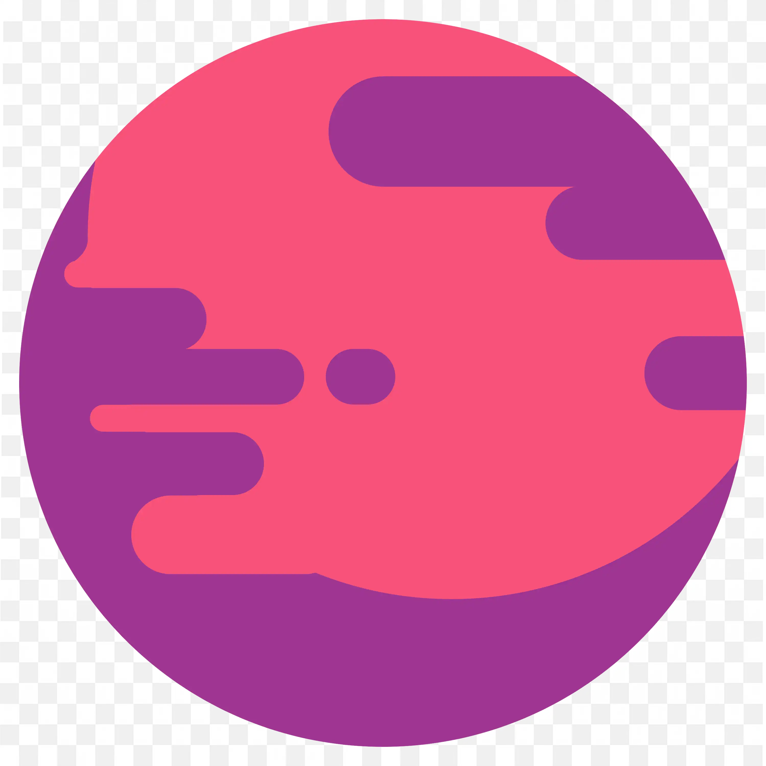 Pink and Blue Scifi Planet PNG Modern Art Style
