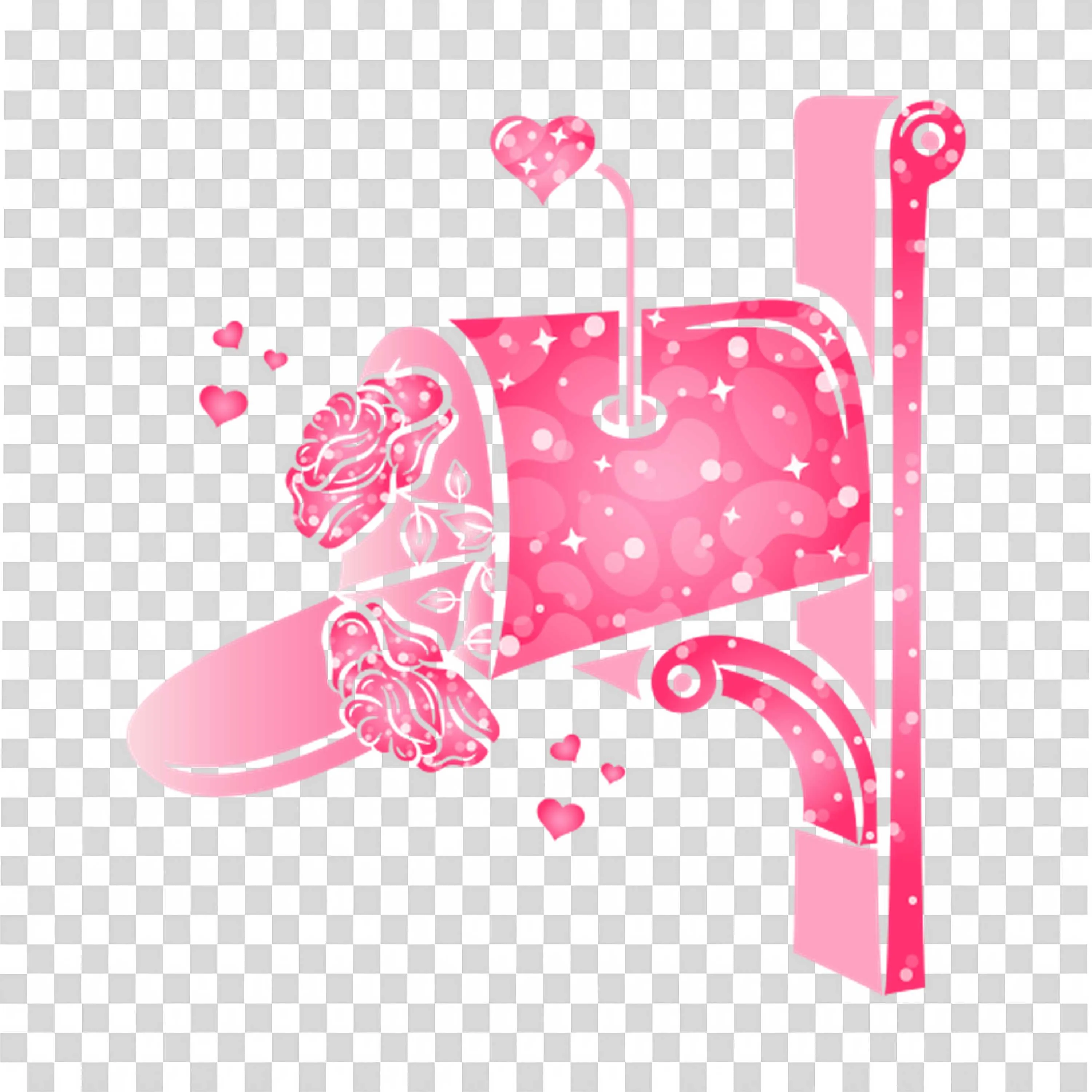 Pink Floral Pipe Symbolizes Body and Wellness Free PNG