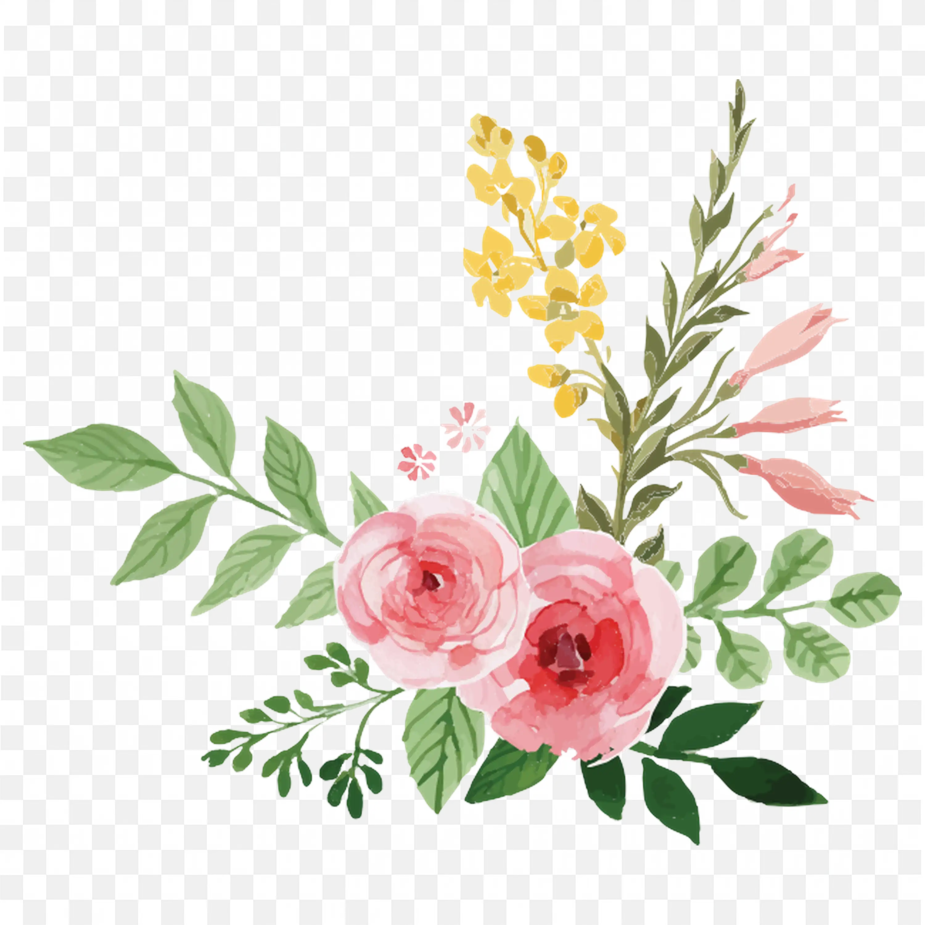 Pink Flower Bouquet PNG Nature Image Download Transparent