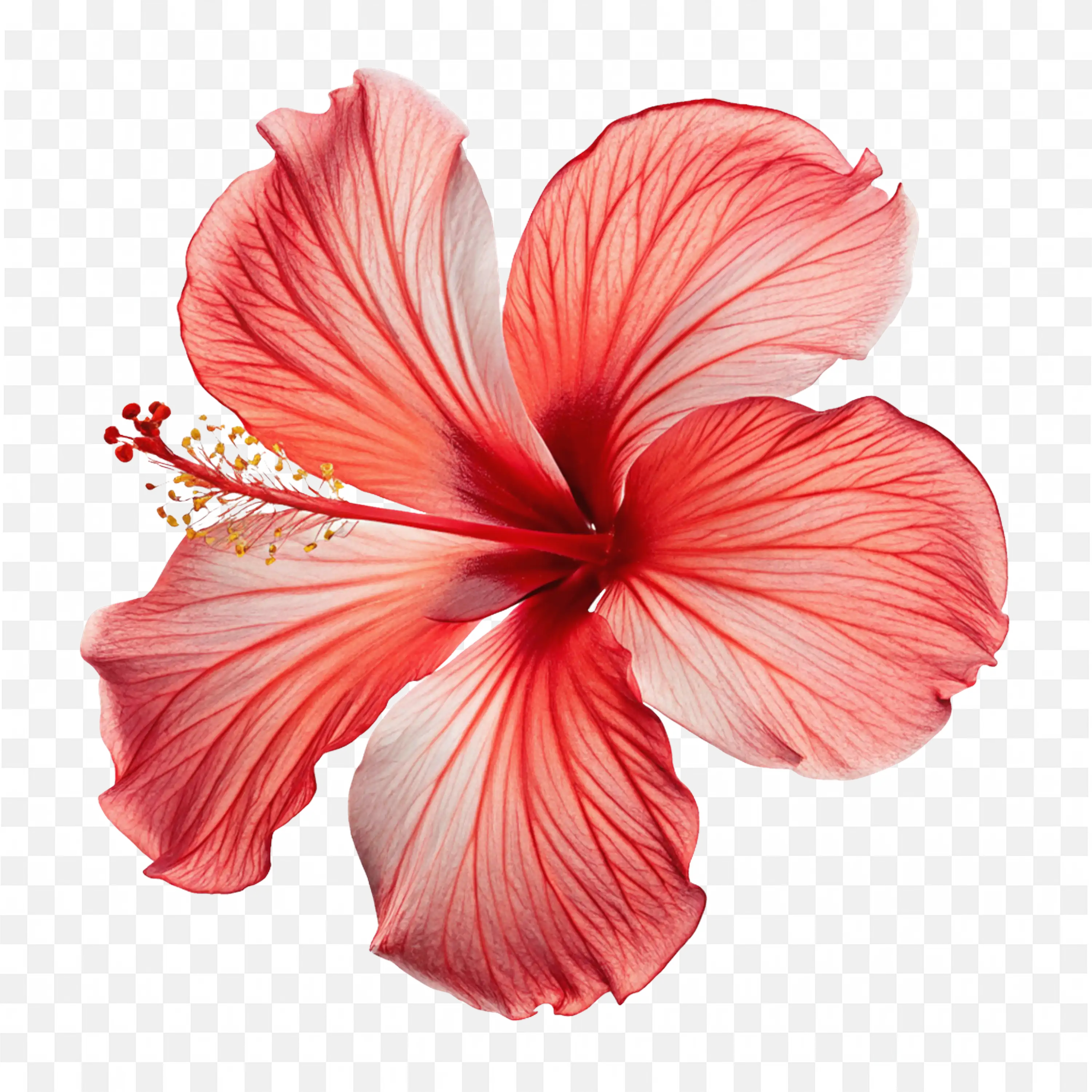 Pink Hibiscus Flower Single Bloom Transparent PNG