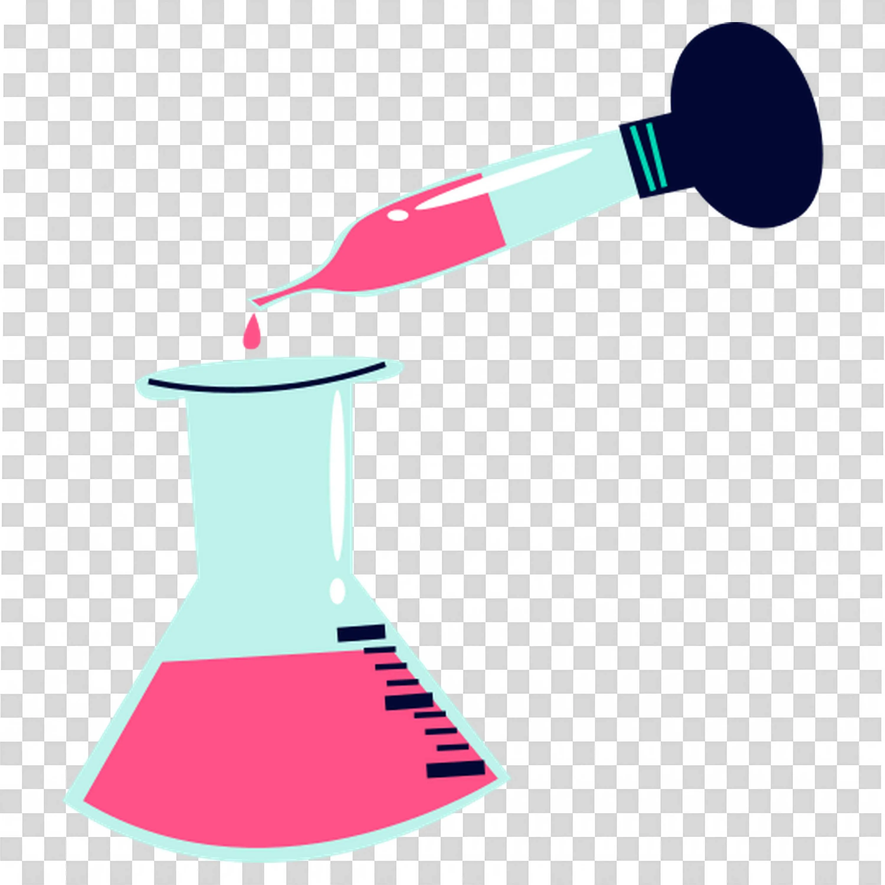 Pink Lab Tools Used for School Science Experiments Png