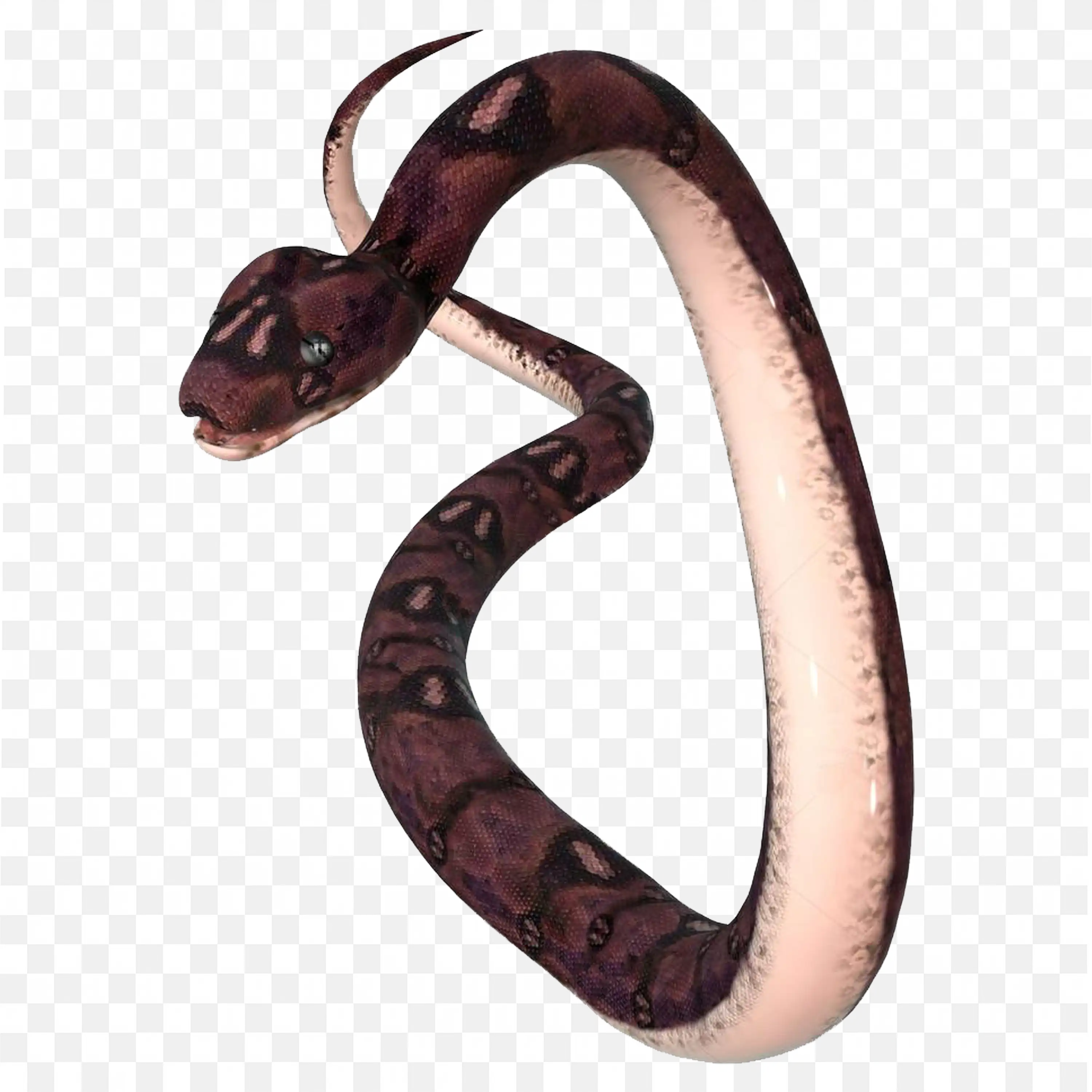 Pink Snake PNG Nature Clip Art Smooth Scaled large snake