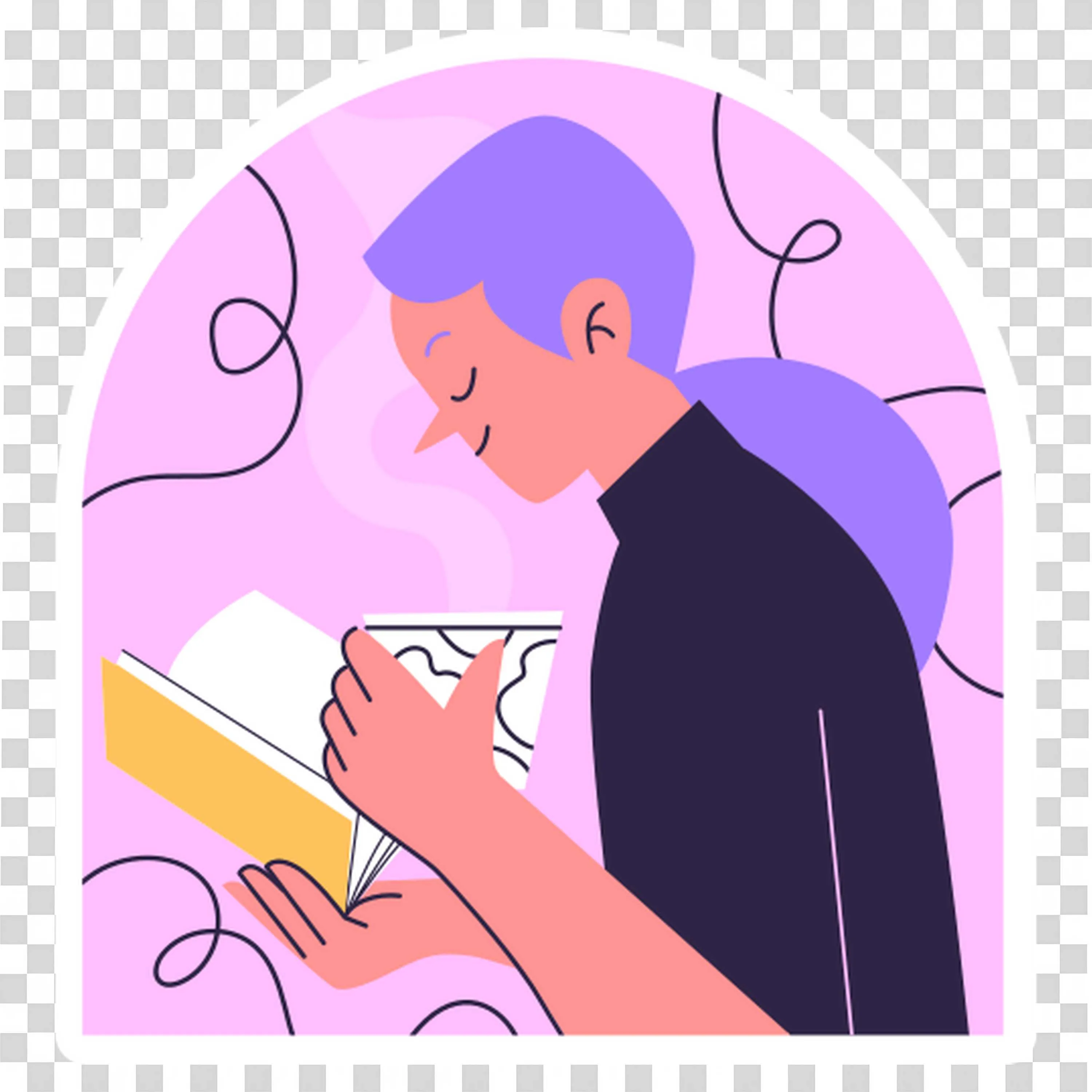 Playful Cat Holding Telescope for Space Learning Png