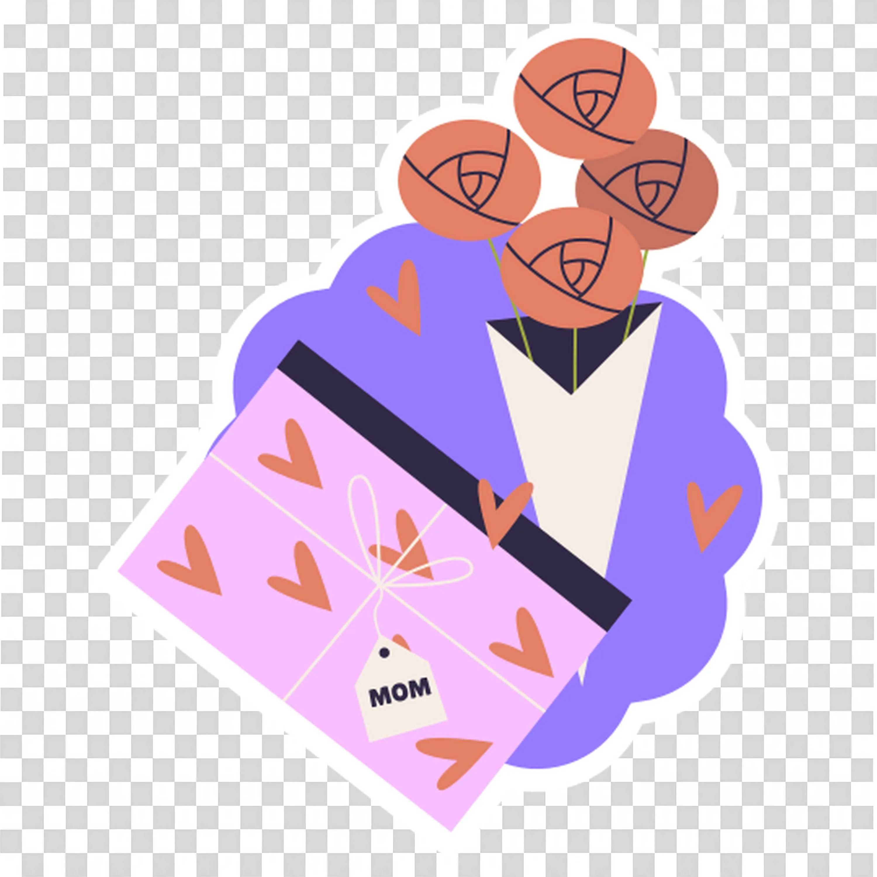 Purple Envelope with Flowers For Lovely Gift Designs