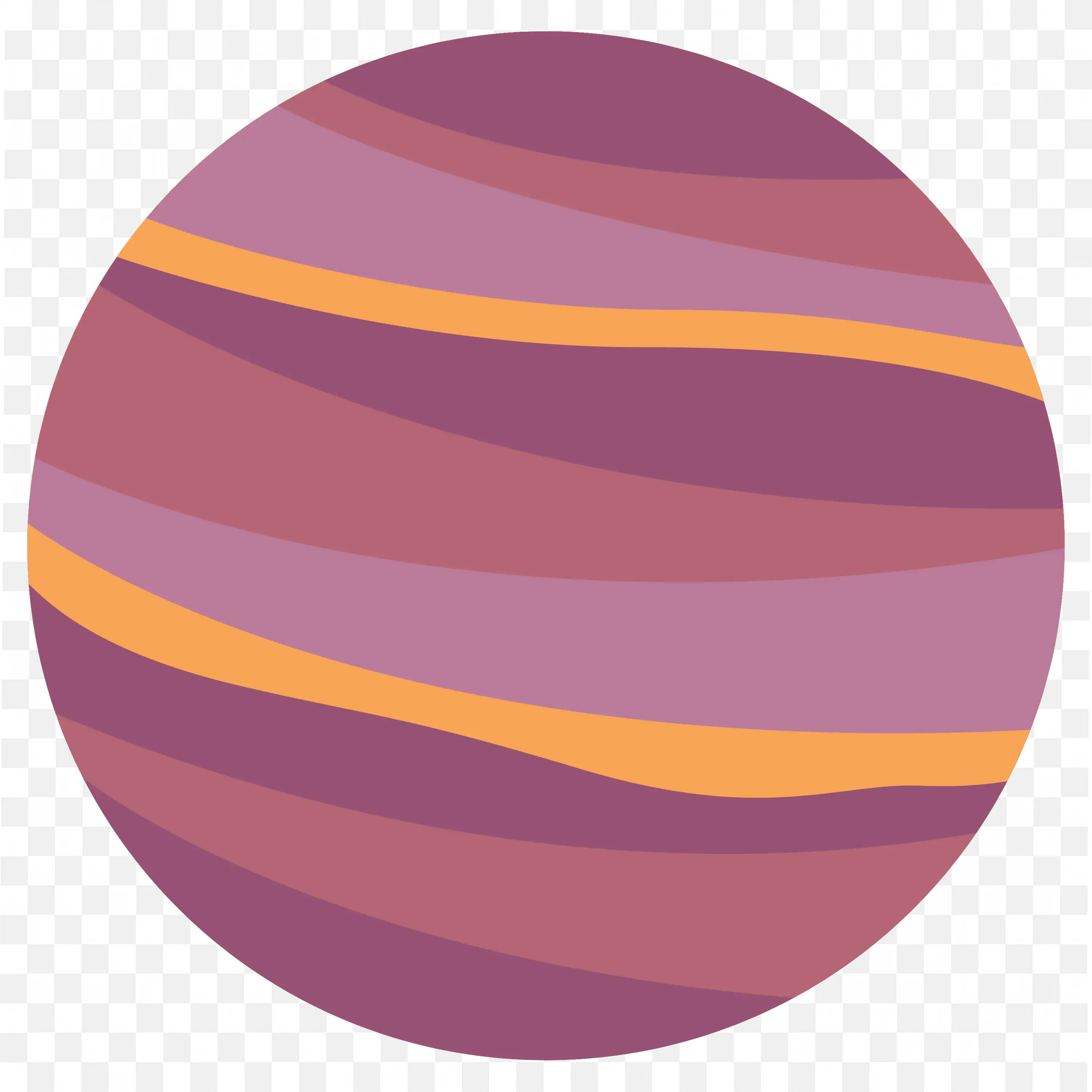 Purple and Red Gas Planet with Rings PNG Clipart Art