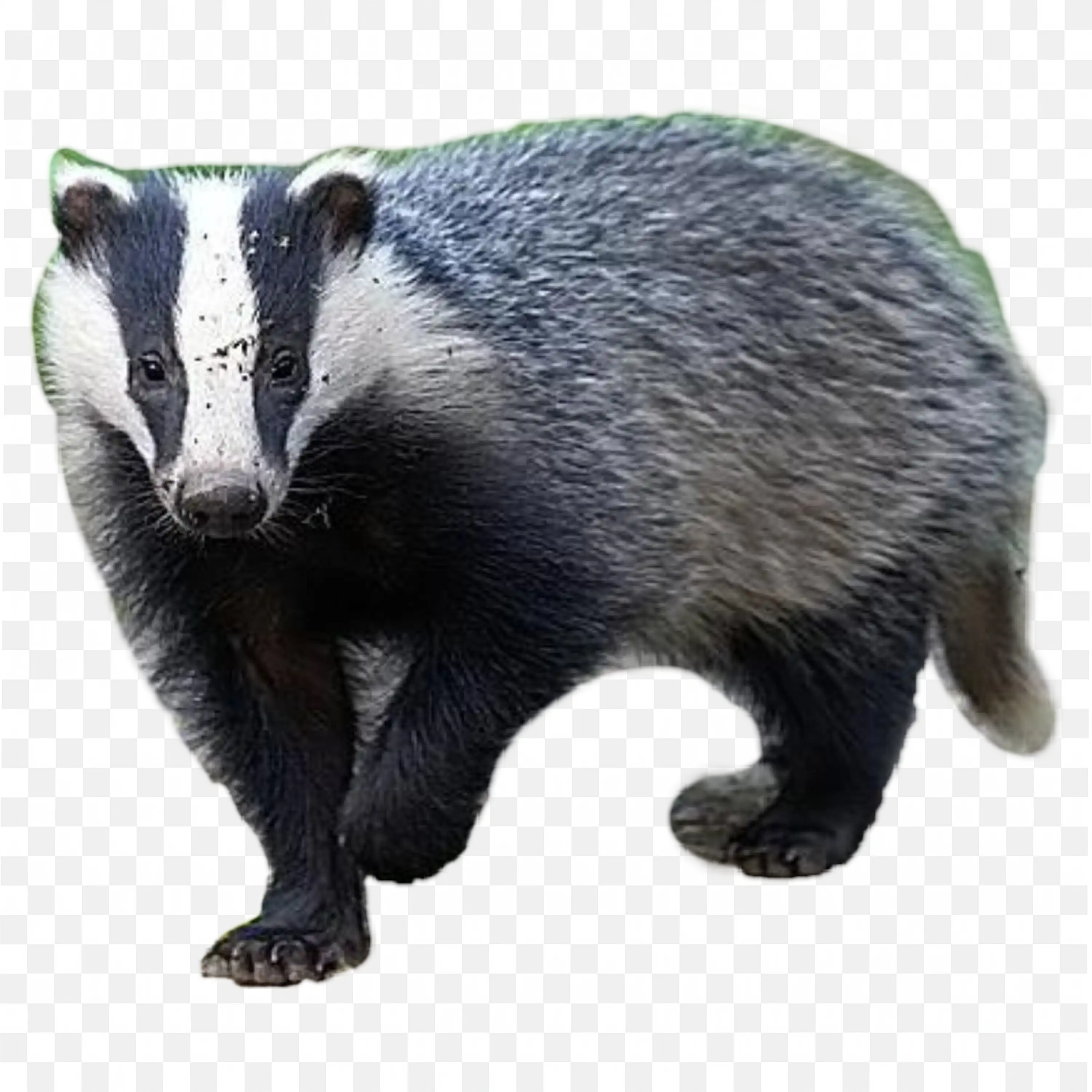 Realistic Badger Standing Clip Art Wildlife Nature Animal