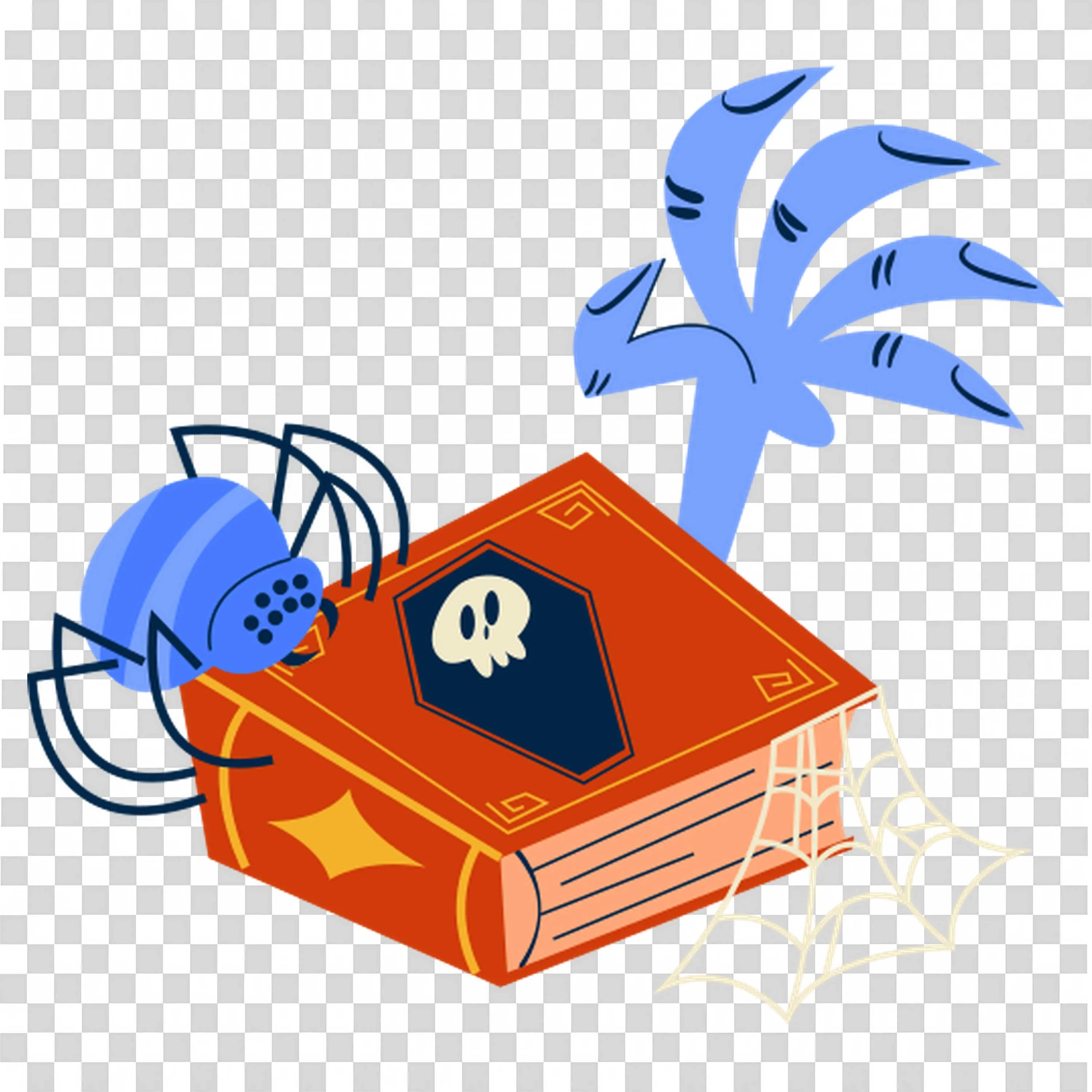 Red Box with Glasses and Blue Paper Plane Flying Beside