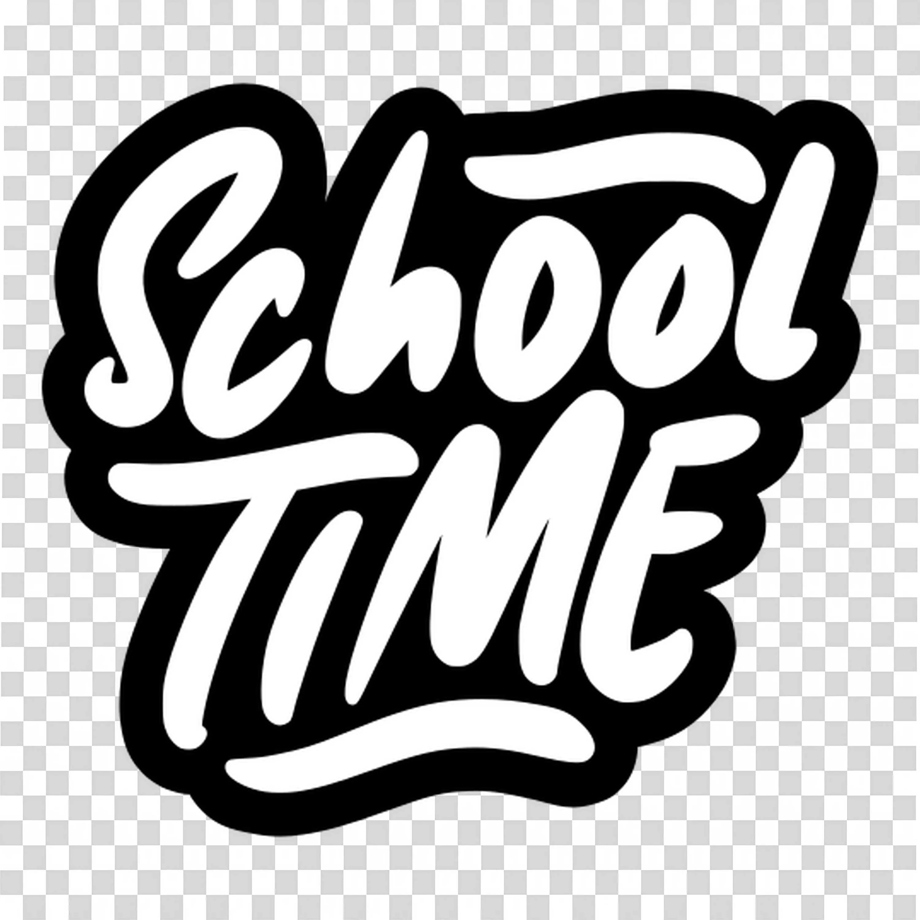 School Time Graphic Builds Energy for Study Routine