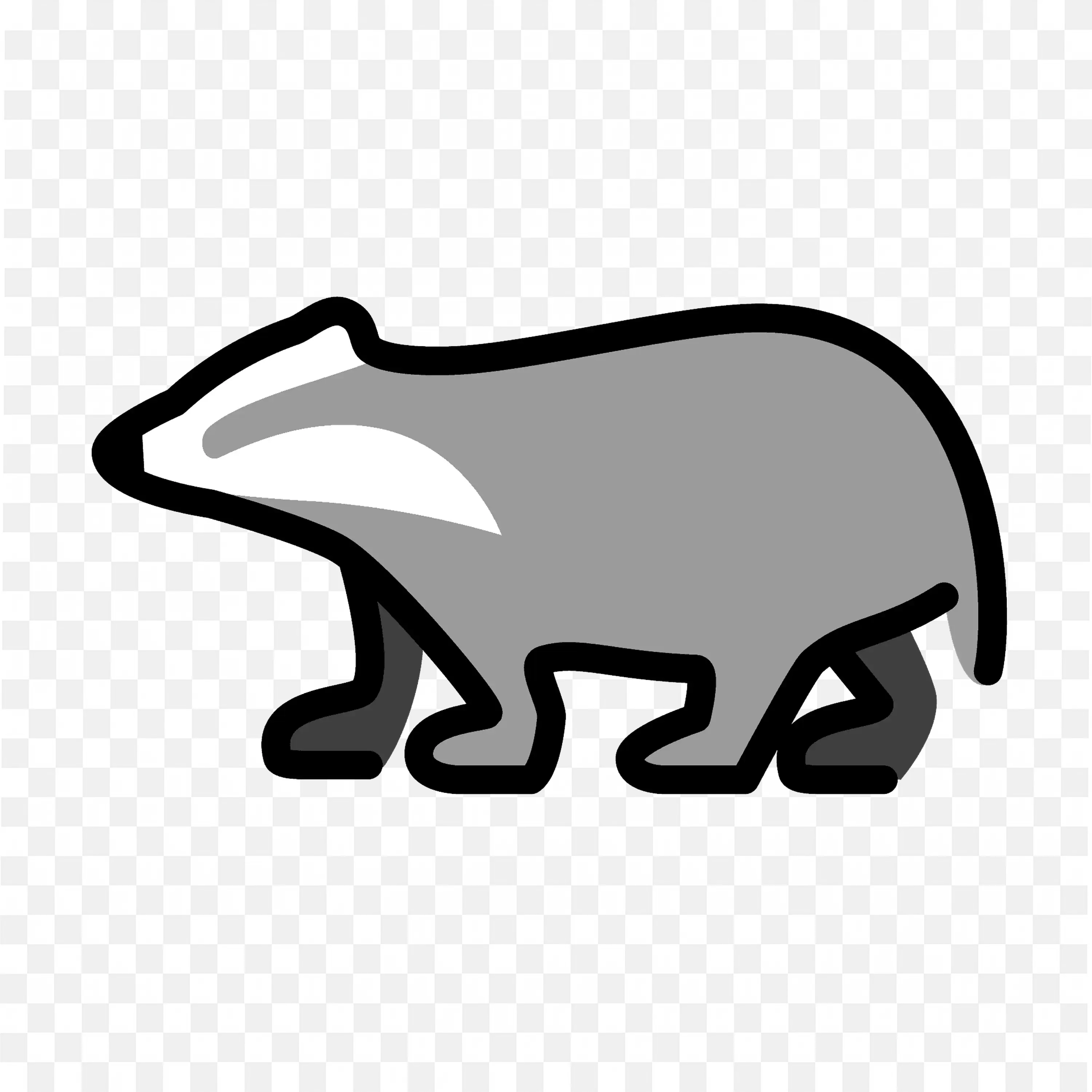 Simple Badger Outline PNG Minimal Nature Symbol Icon