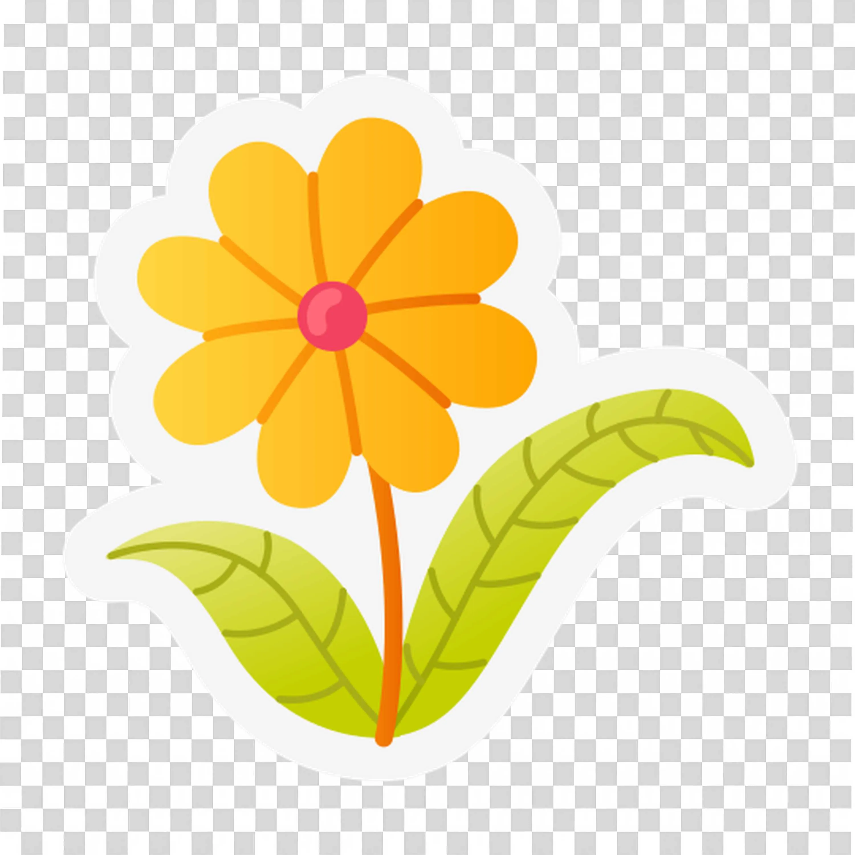 Simple Flower Art Reminds Us To Smile Free PNGDownload
