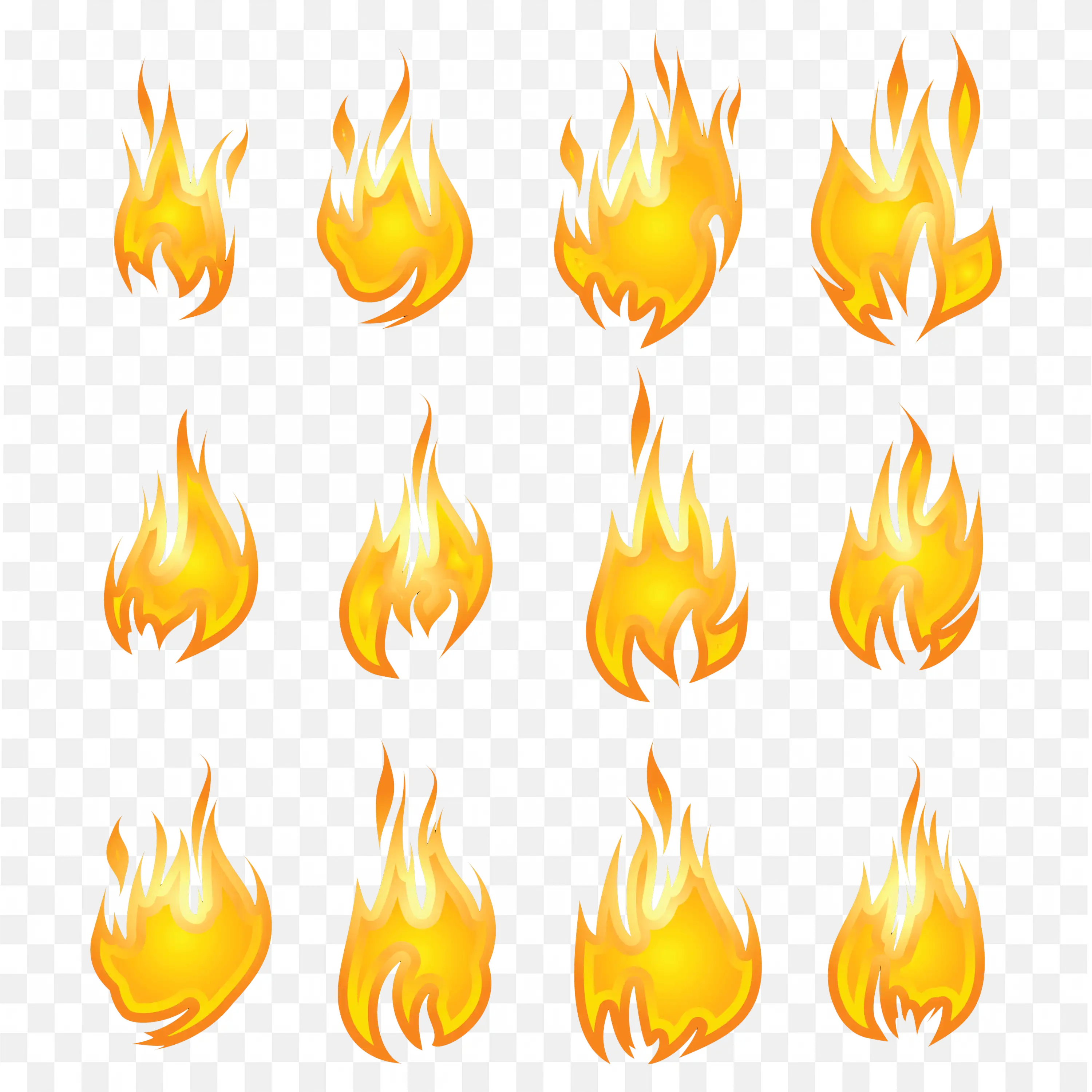 Small Fire Flames Pattern Image Free Download Transparent