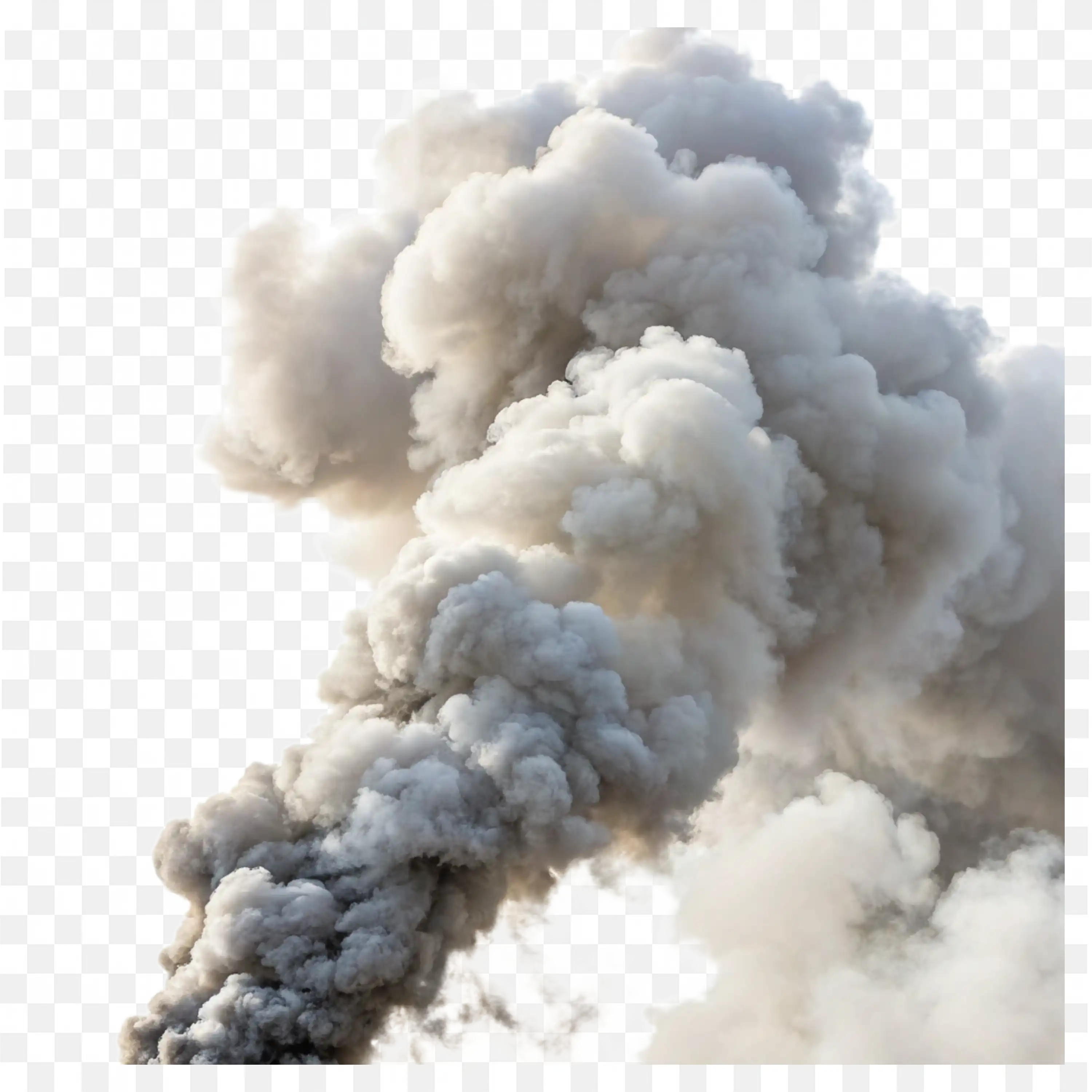 Smoke Plume PNG Nature Clip Art Realistic Gray Pollution Art