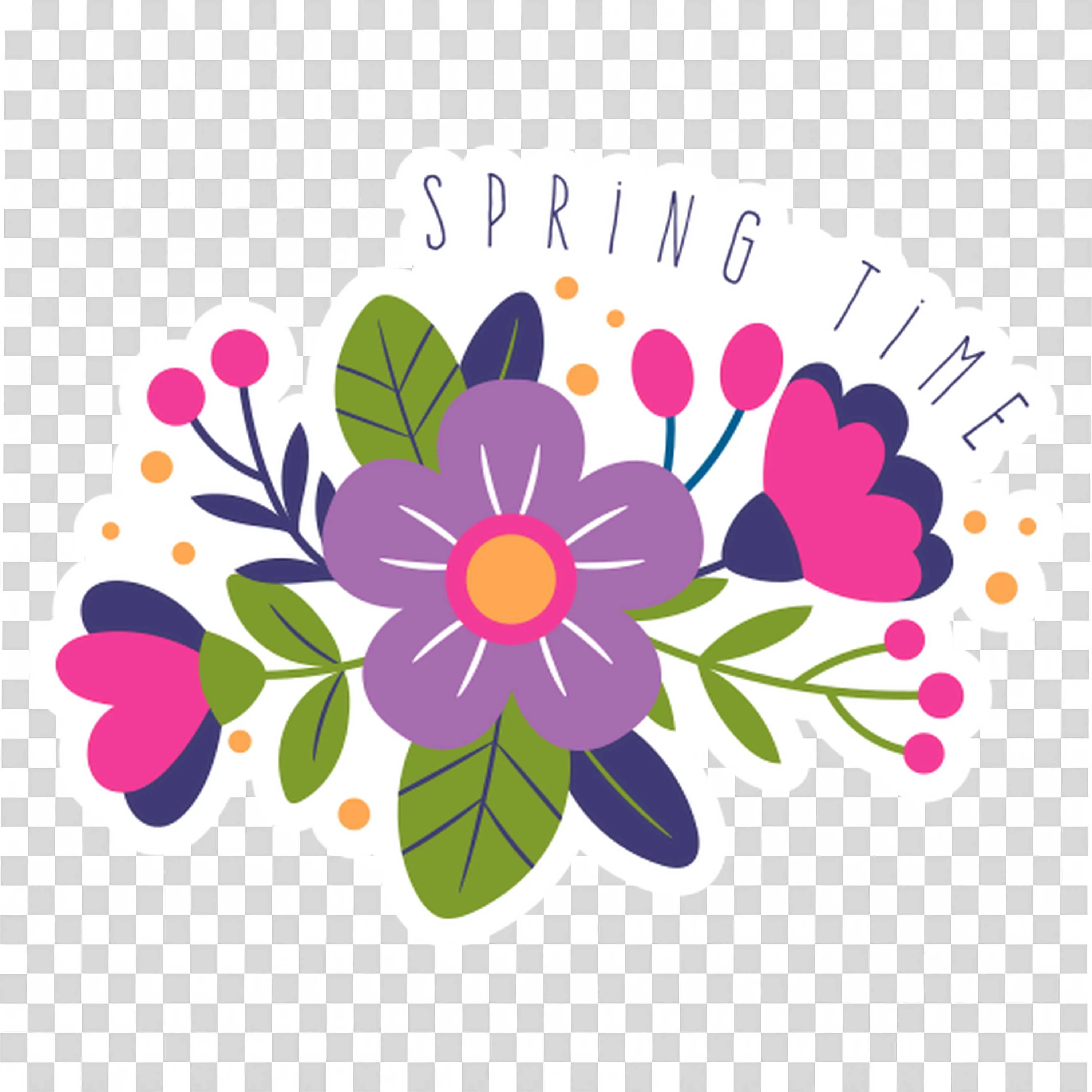 Spring Time Purple and Pink Flower Floral Arrangement