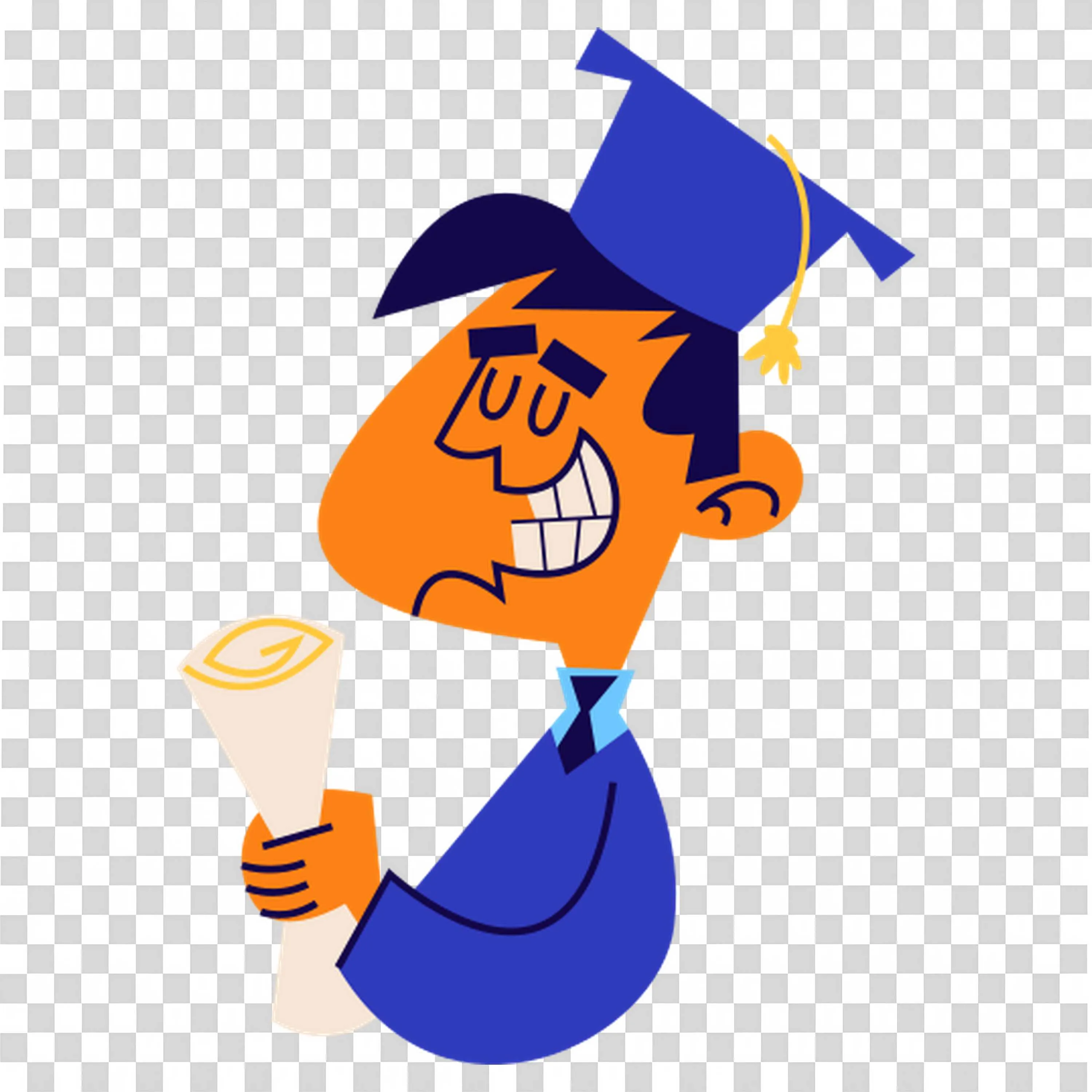 Student Smiles Proudly On Graduation Celebration Free Png