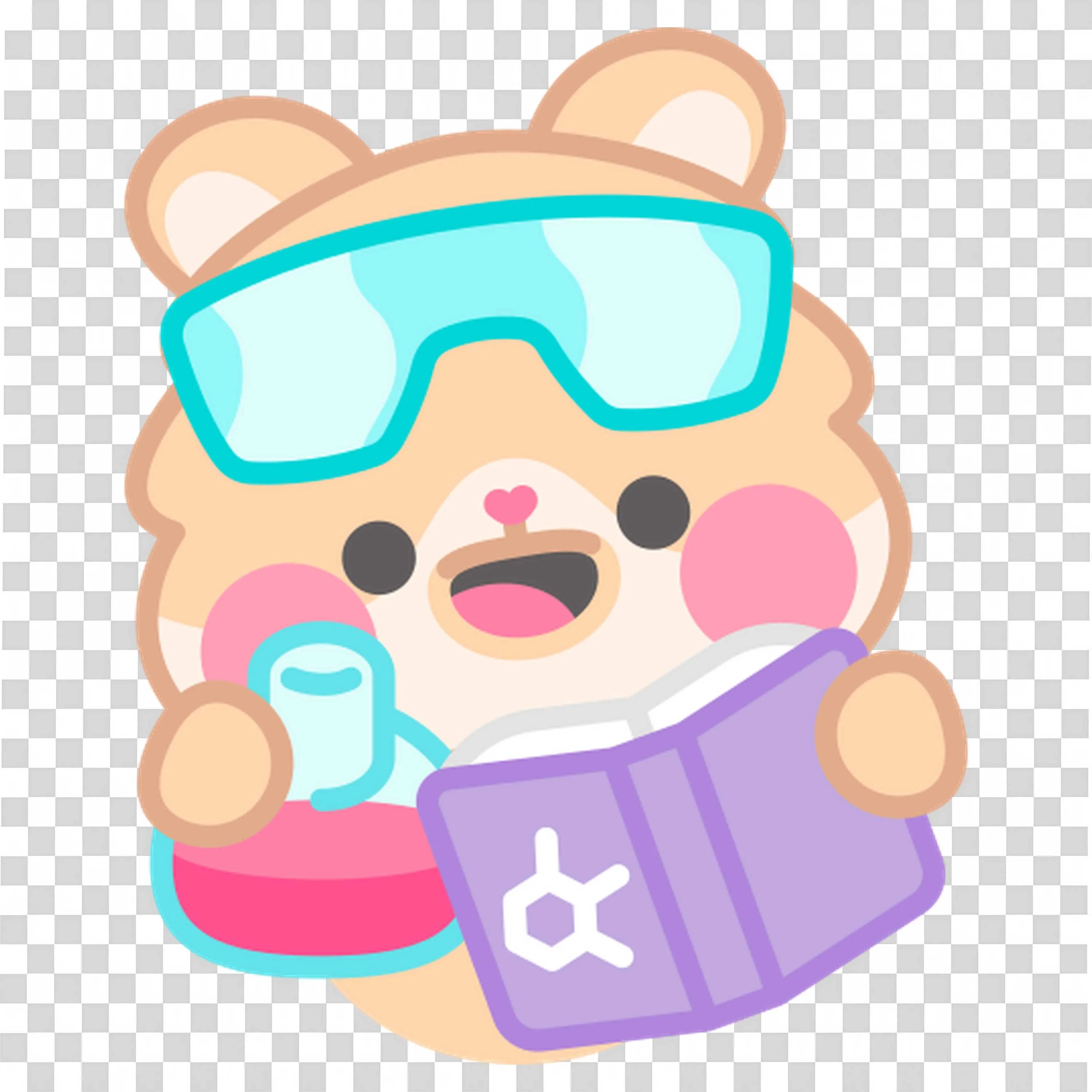 Stylish Bear with Sunglasses and Backpack Ready for School