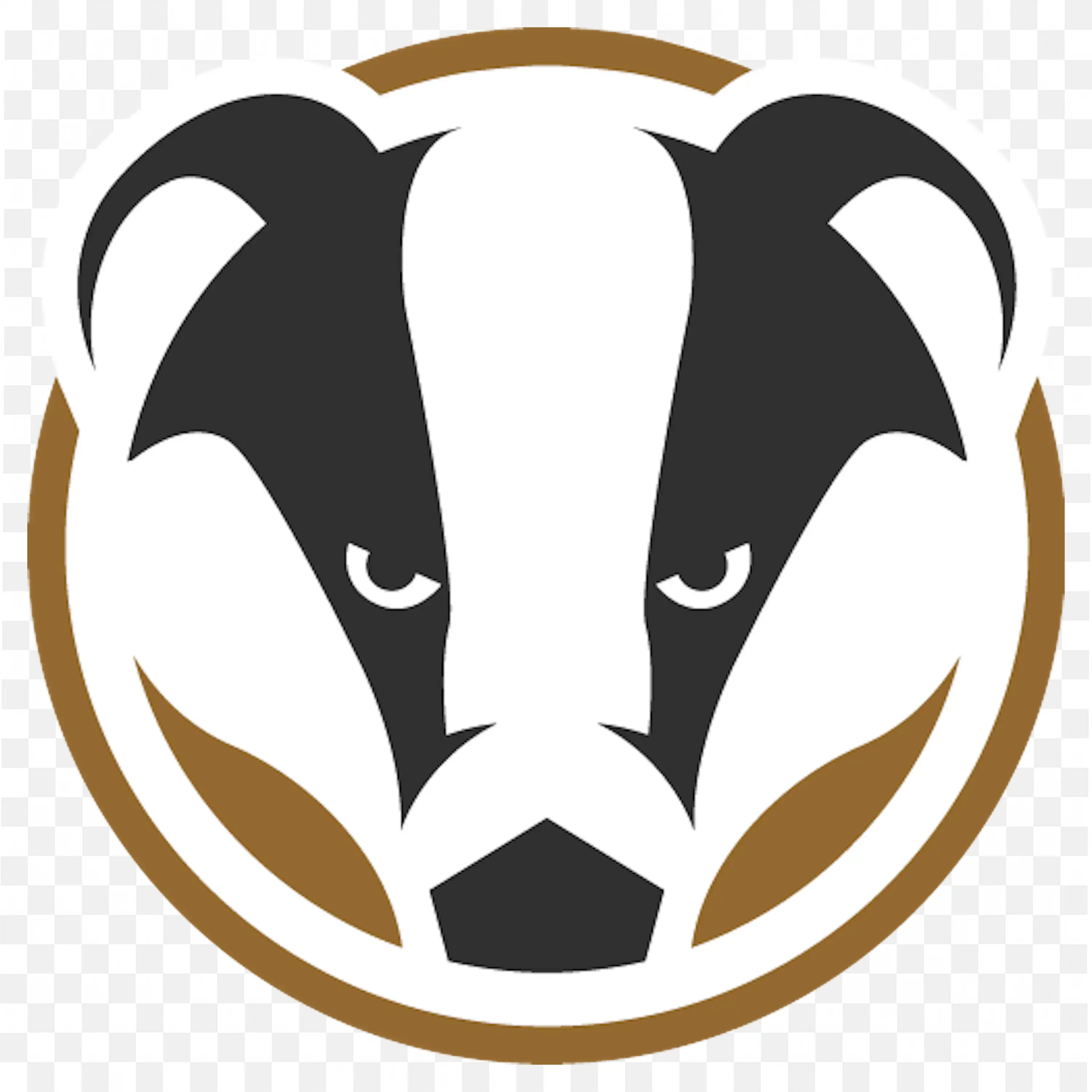 Stylized Badger Face Logo PNG Nature Emblem Design
