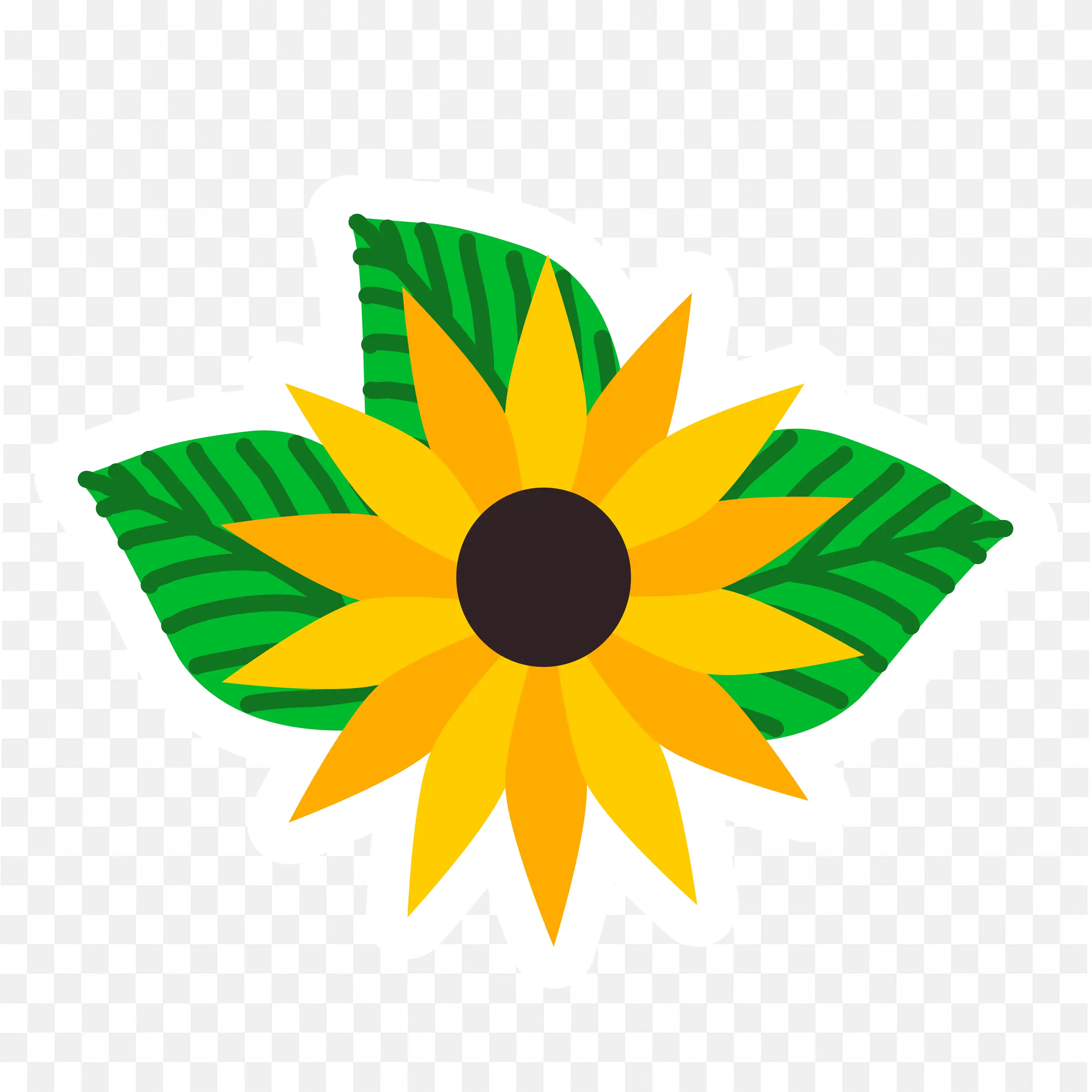 Sunflower Trio PNG Bright Yellow Nature Art Scene Clip Design