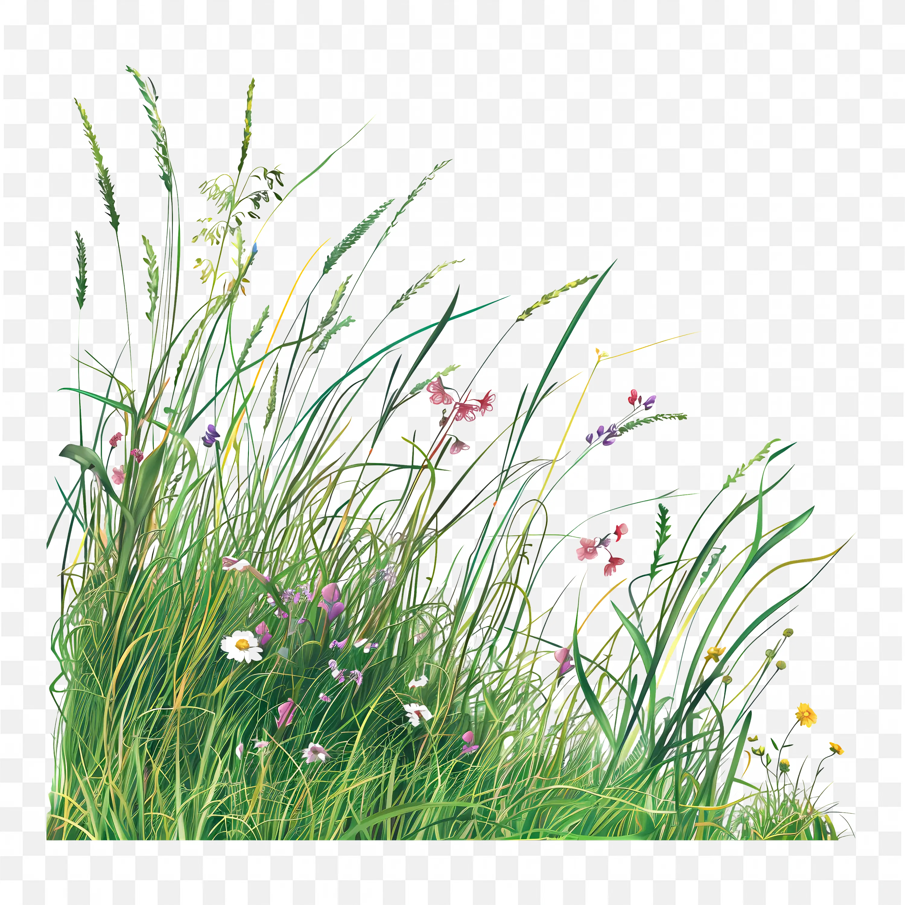 Tall Grass PNG Nature Clip Art Wild Plant Green Field Art