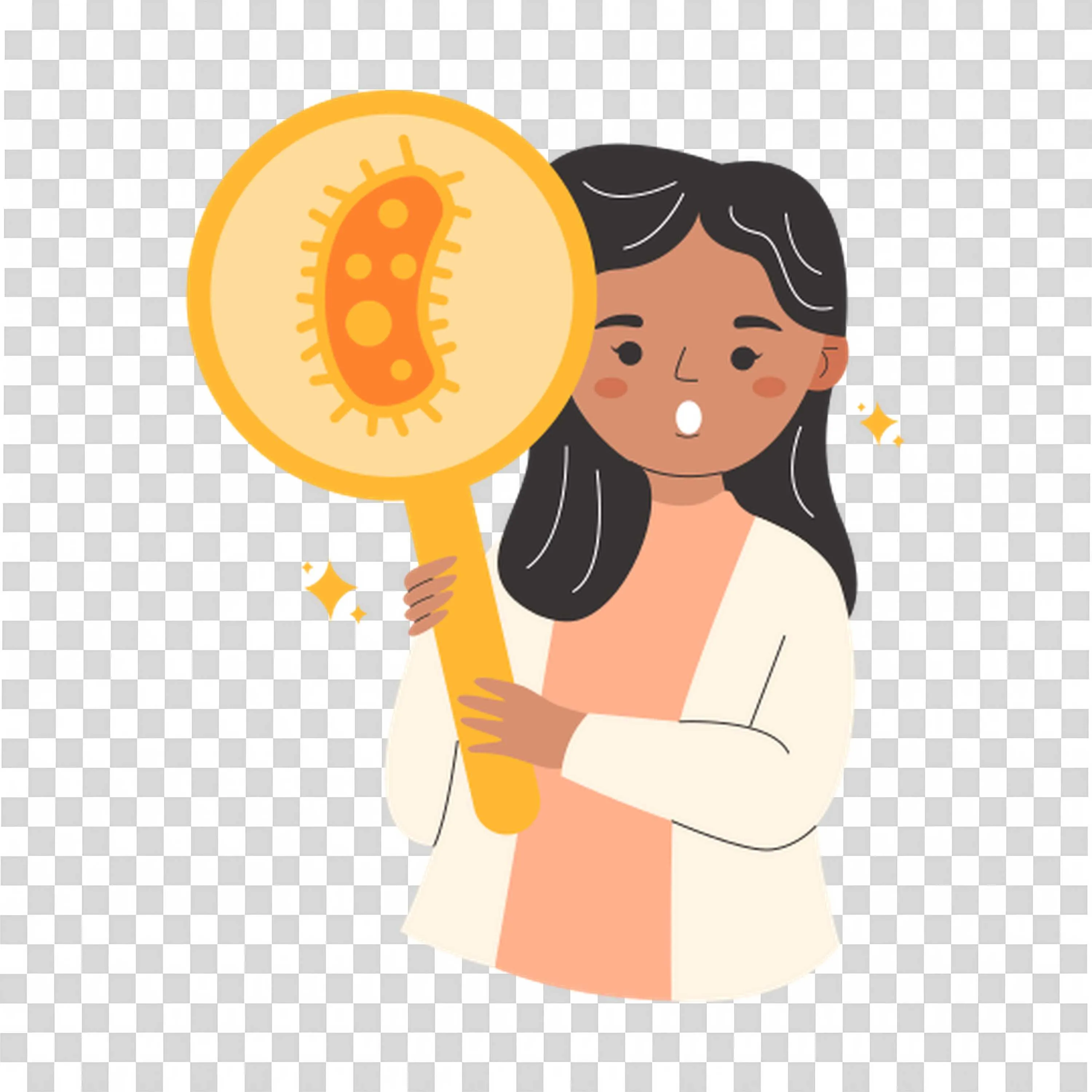 Teacher Showing Student a Gold Coin Symbol with RAIsed Hand