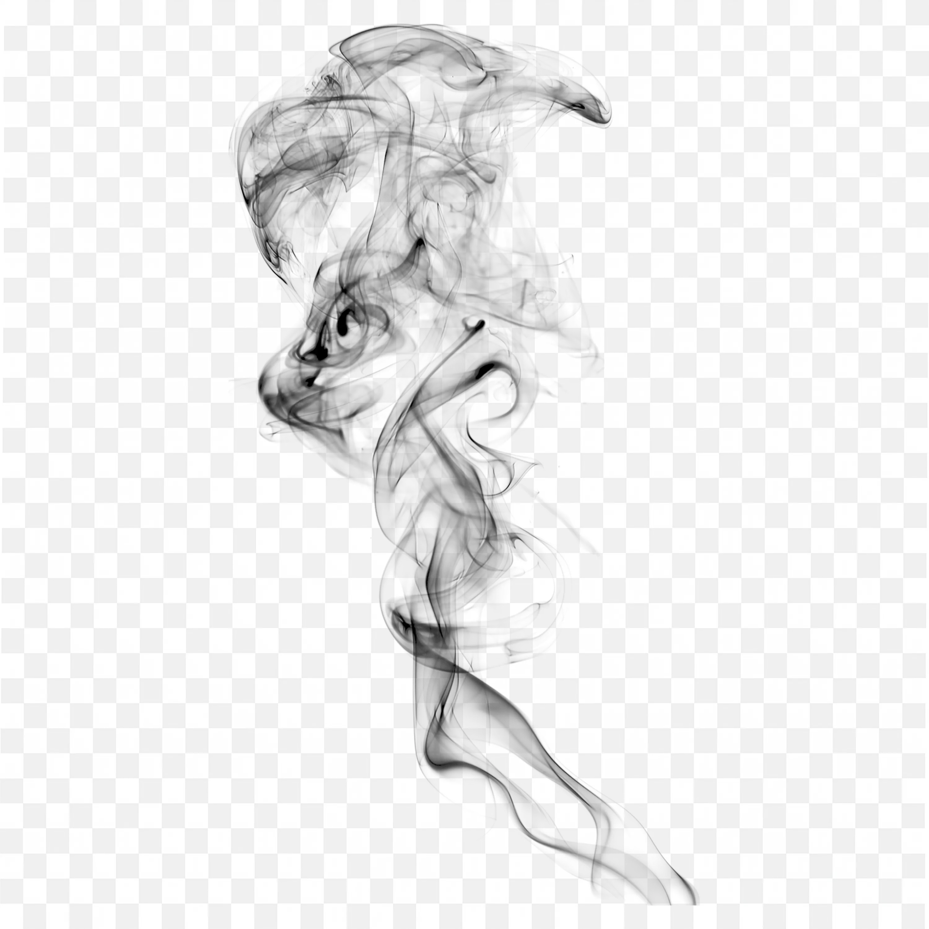 Twisting Smoke Column Tall Swirl Transparent PNG