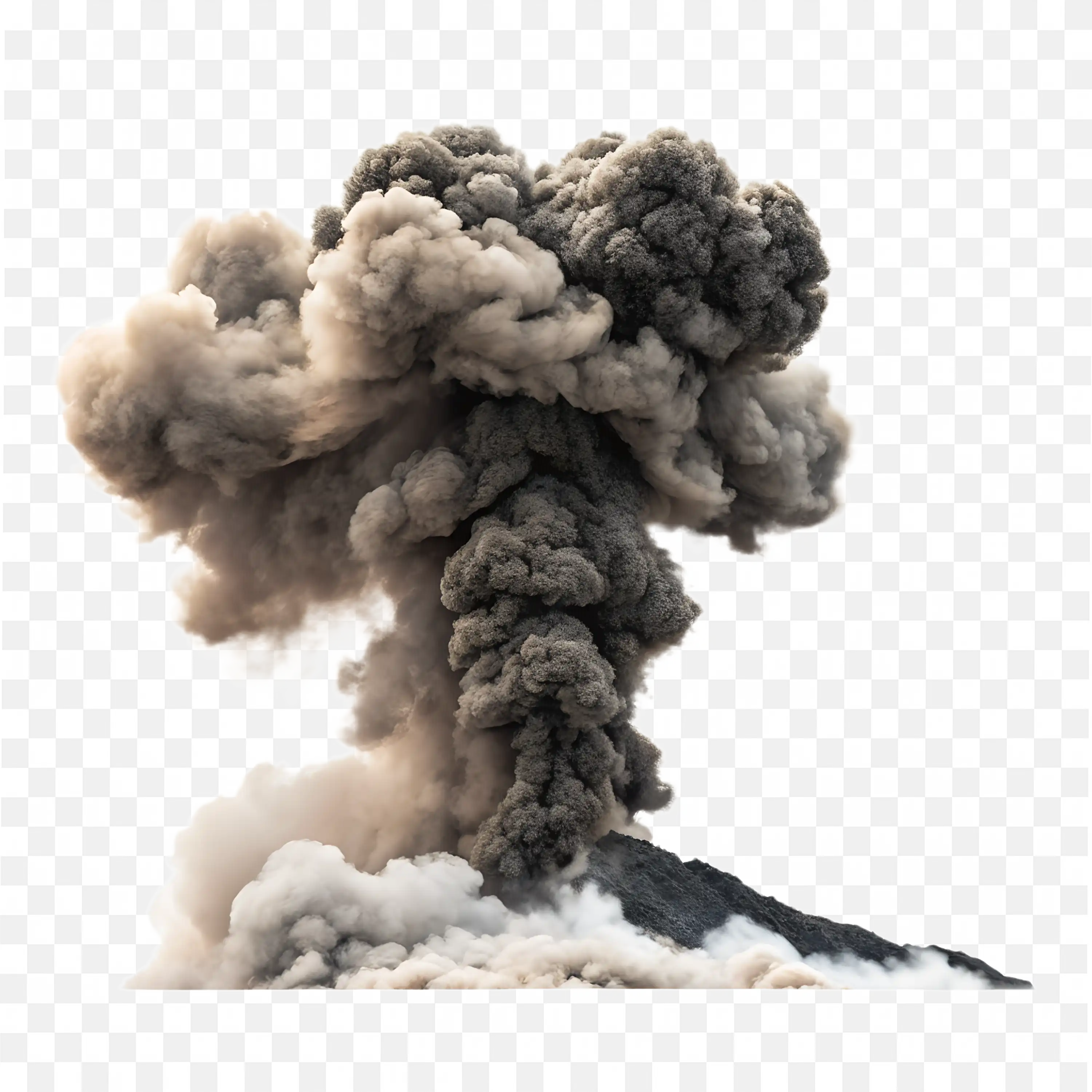Volcano Ash Plume Rising Sky Nature Disaster PNG Clipart