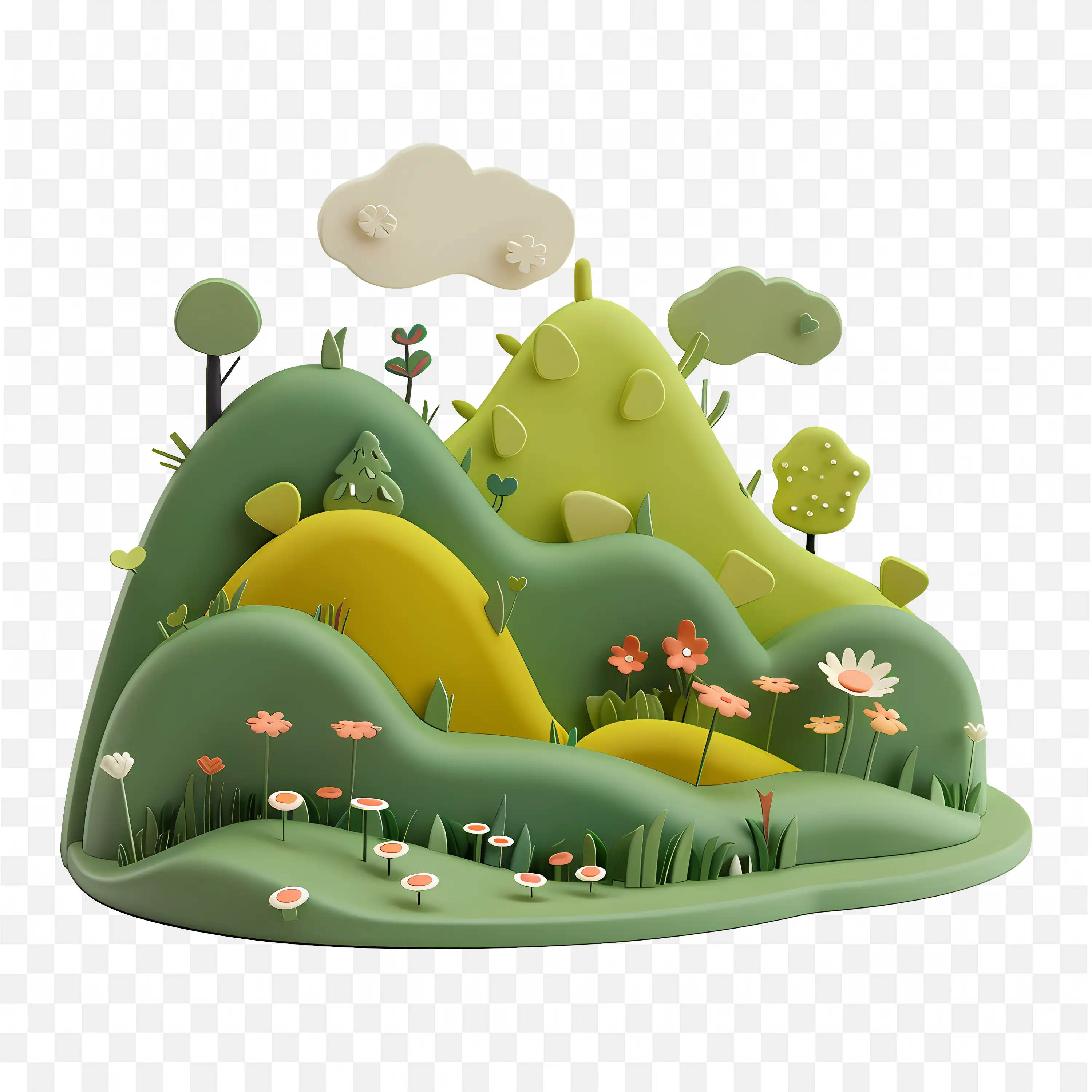 Volcano Landscape PNG Nature Clip Art Eruption Cartoon Art